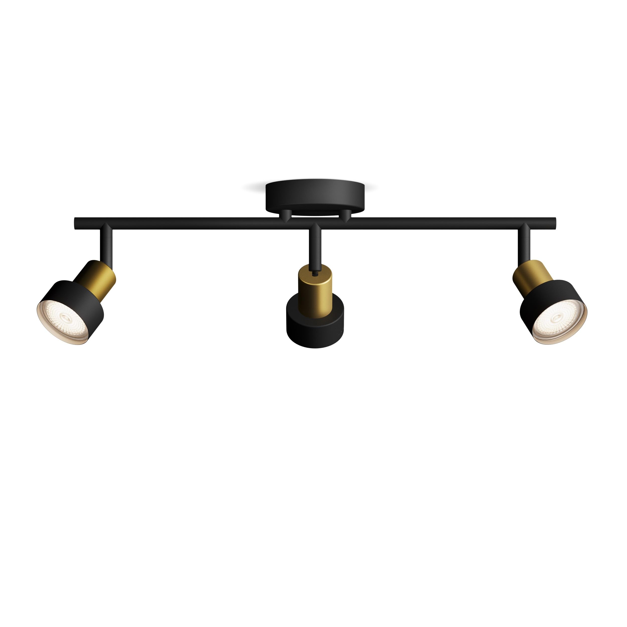 philips-hue-conduit-spot-de-plafond-en-saillie-noir-or-3-spots-orientables-gu10- image 2