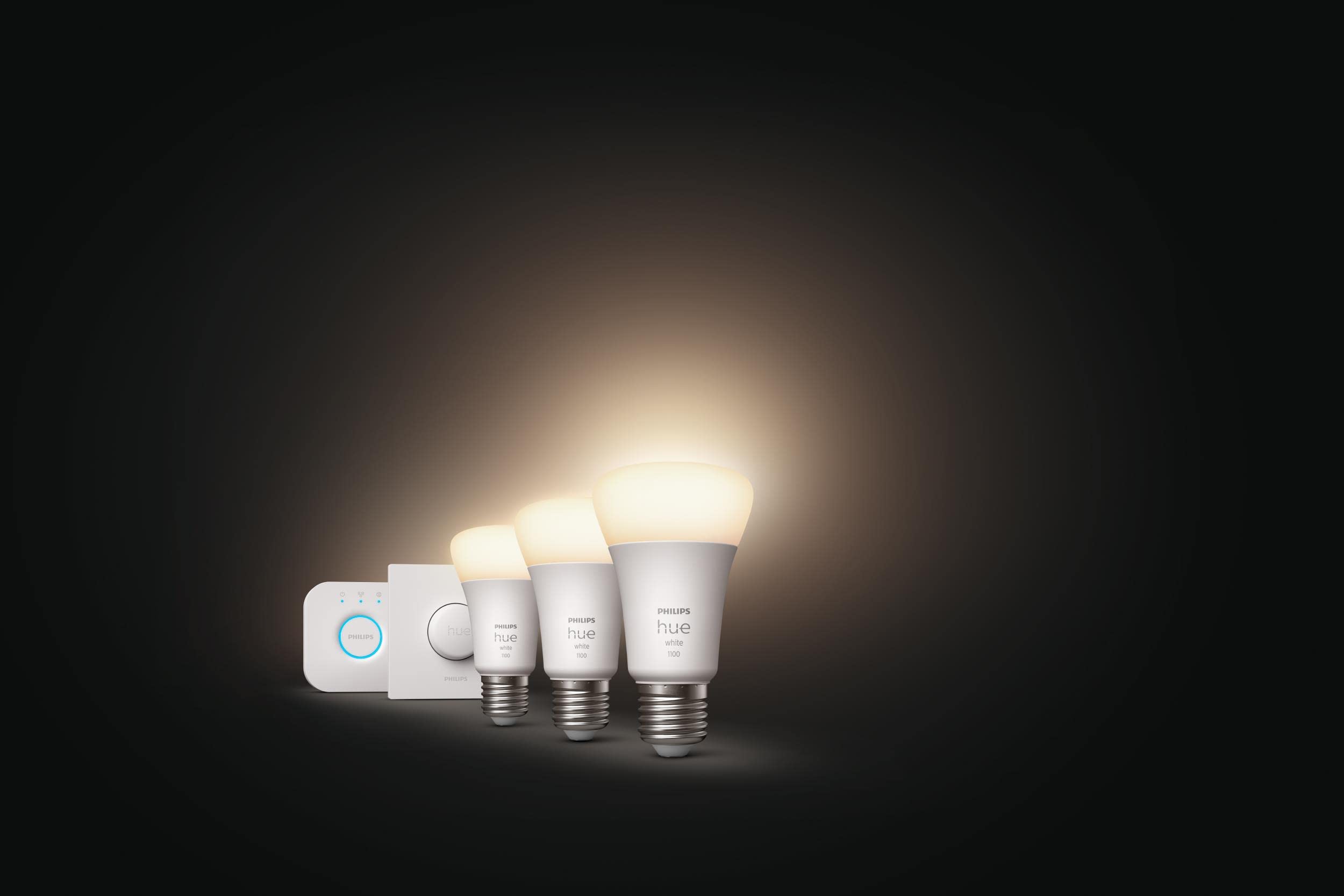 philips-hue-white-kit-de-d-marrage-3-ampoules-led-connect-es-e27-1100-lm-pont-hu image 2