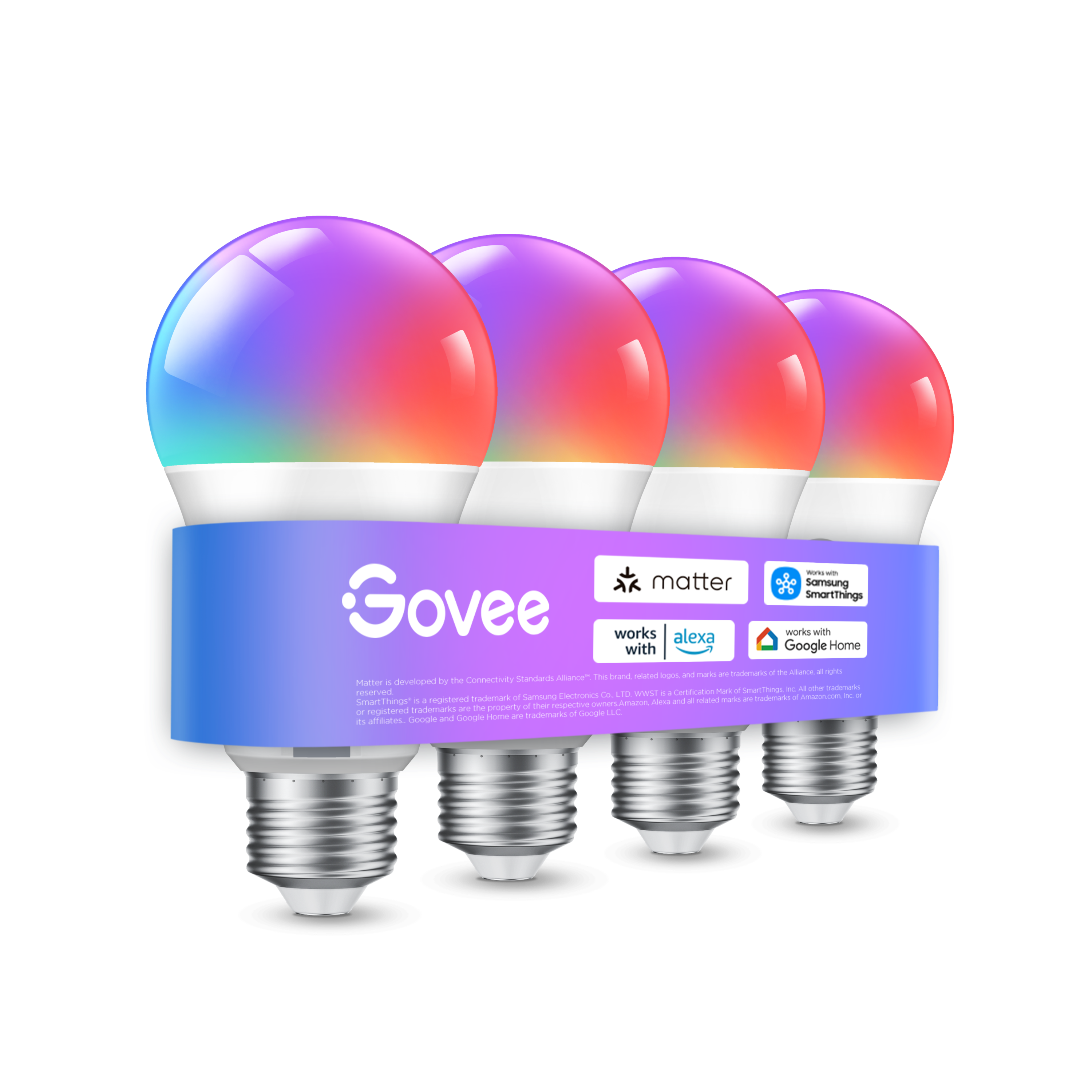 govee-a19-e27-smart-led-bulbs-800-lm-reconditionn-h6008-ampoules-intelligentes-w image 1