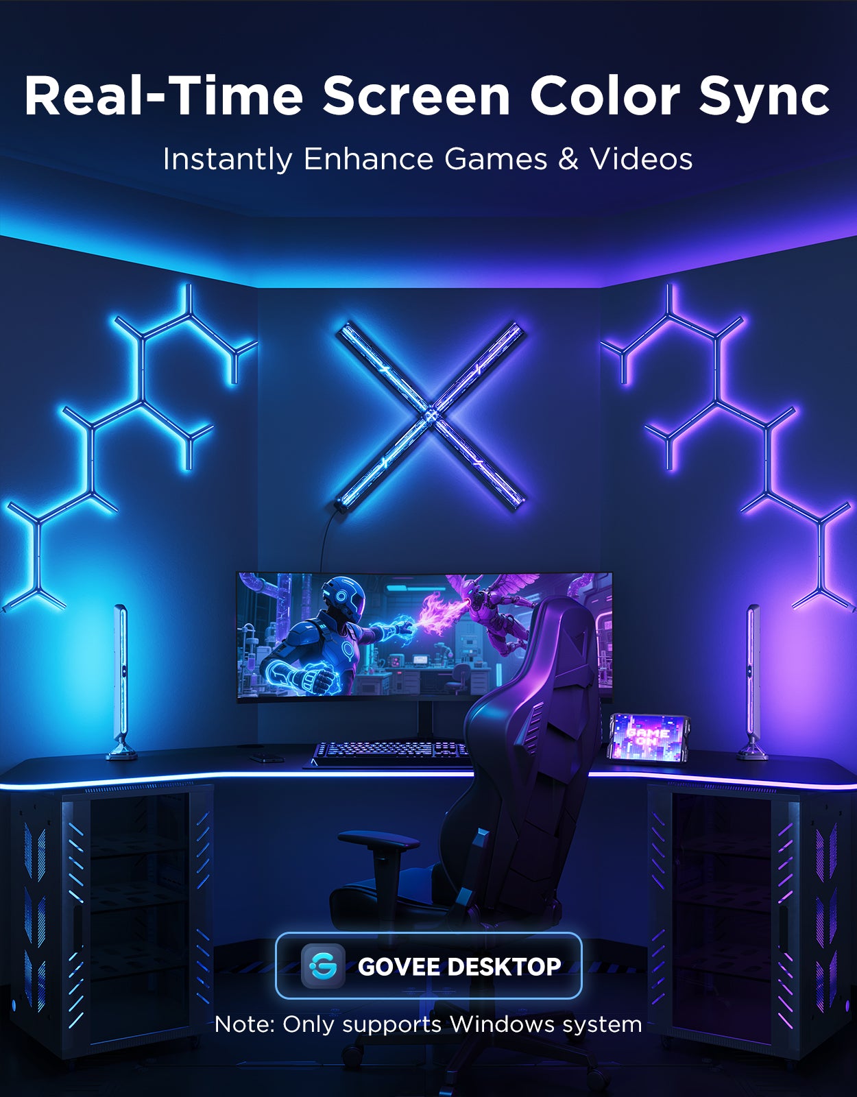 govee-gaming-light-bars-pro-barres-lumineuses-rgbic-pour-cran-avec-sync-musicale image 2