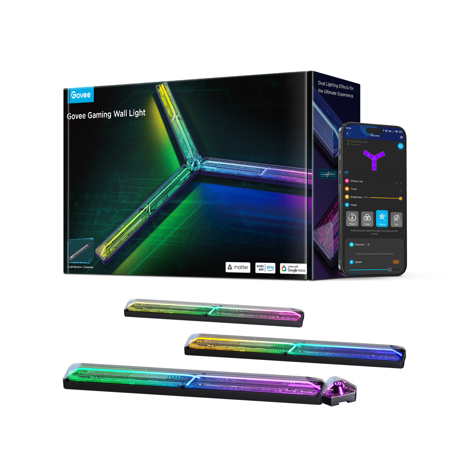 govee-gaming-wall-light-h6063-barre-lumineuse-murale-rgbic-pour-gaming image 1