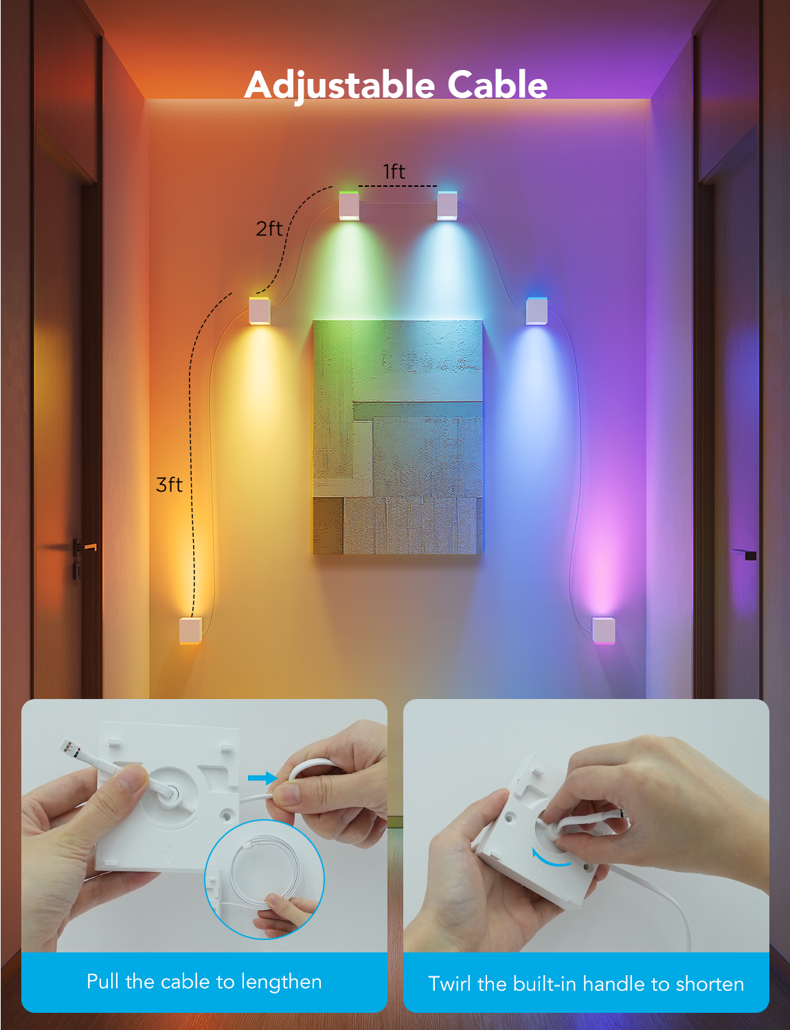 govee-rgbic-cube-wall-sconces-h6088-reconditionn-lot-de-6-appliques-murales-cube image 2