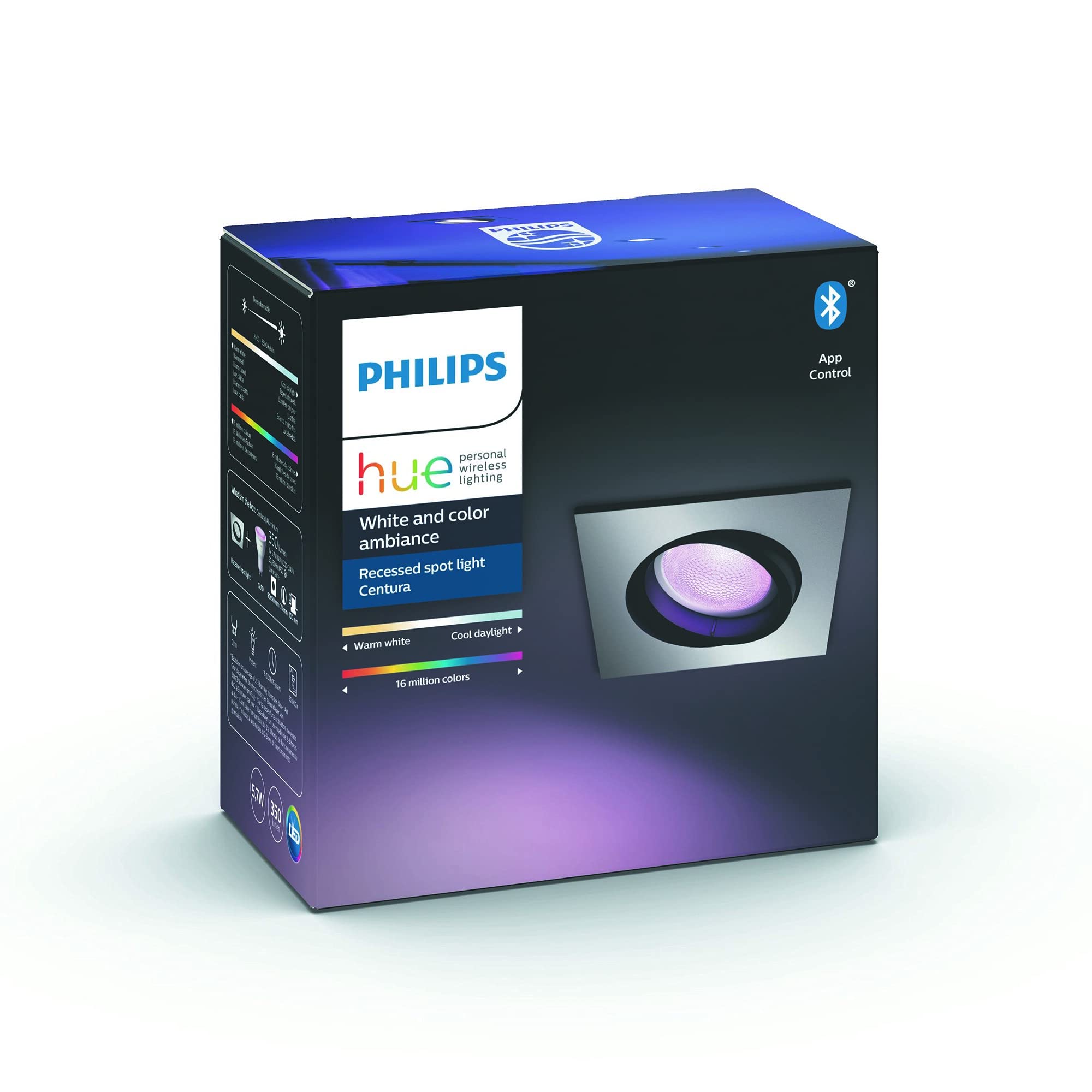 philips-hue-centura-spot-led-encastr-carr-white-color-ambiance-aluminium-bluetoo image 4
