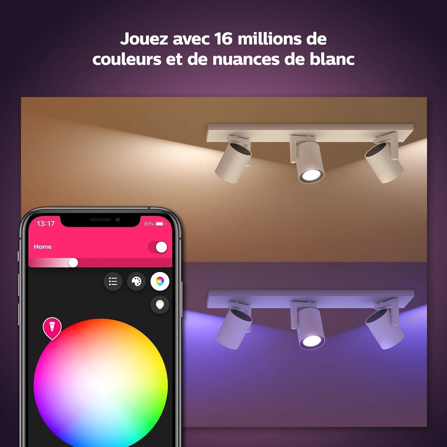 philips-hue-white-color-ambiance-plafonnier-argenta-3-spots-led-orientables-et-g image 4