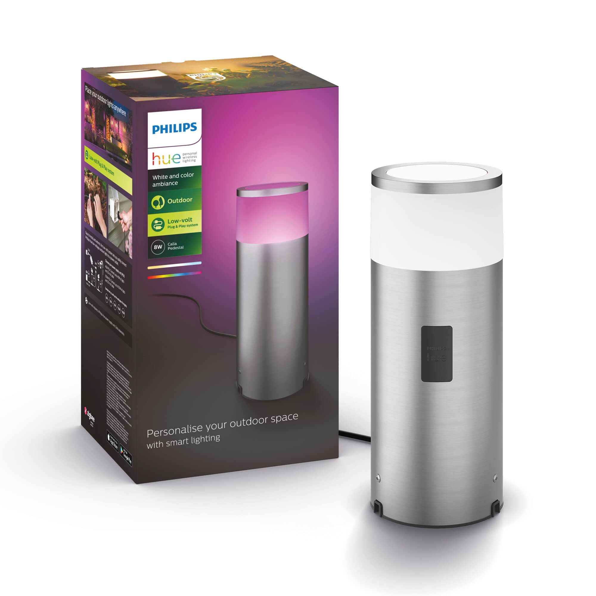 philips-hue-white-and-color-ambiance-calla-borne-lumineuse-ext-rieure-en-inox-16 image 8