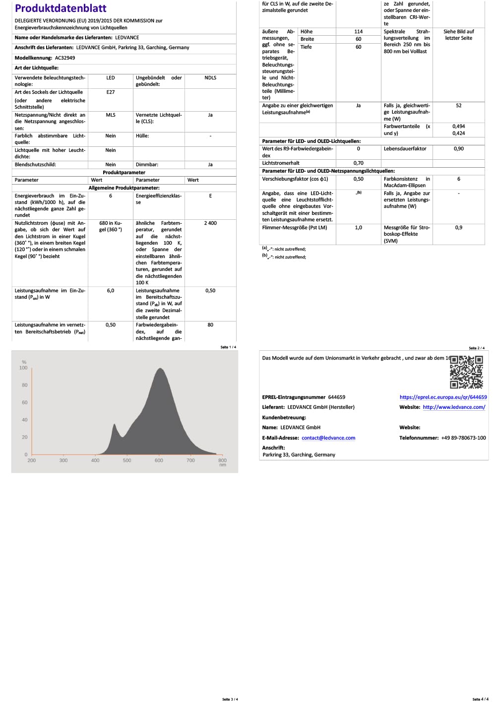 ledvance-smart-ampoule-led-intelligente-zigbee-e27-gradable-blanc-chaud-2400k-fi image 2