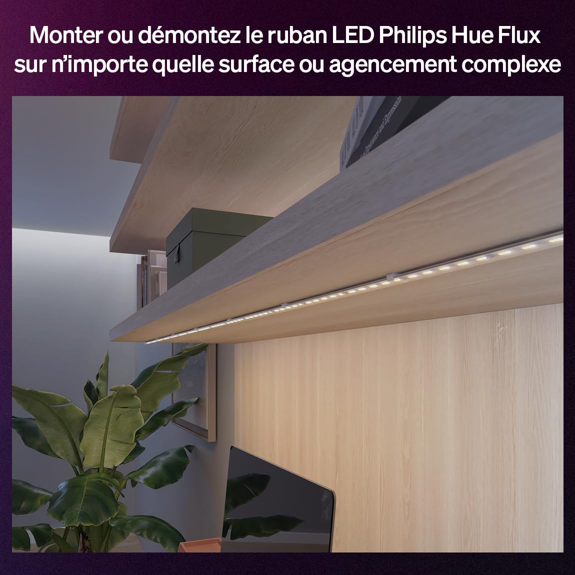philips-hue-flux-supports-de-montage-pour-ruban-led-clips-transparents-vis-et-ba image 2