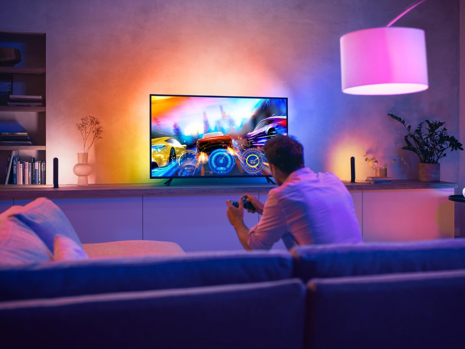 philips-hue-play-gradient-lightstrip-55-pouces-bande-led-ambilight-tv-avec-synch image 4