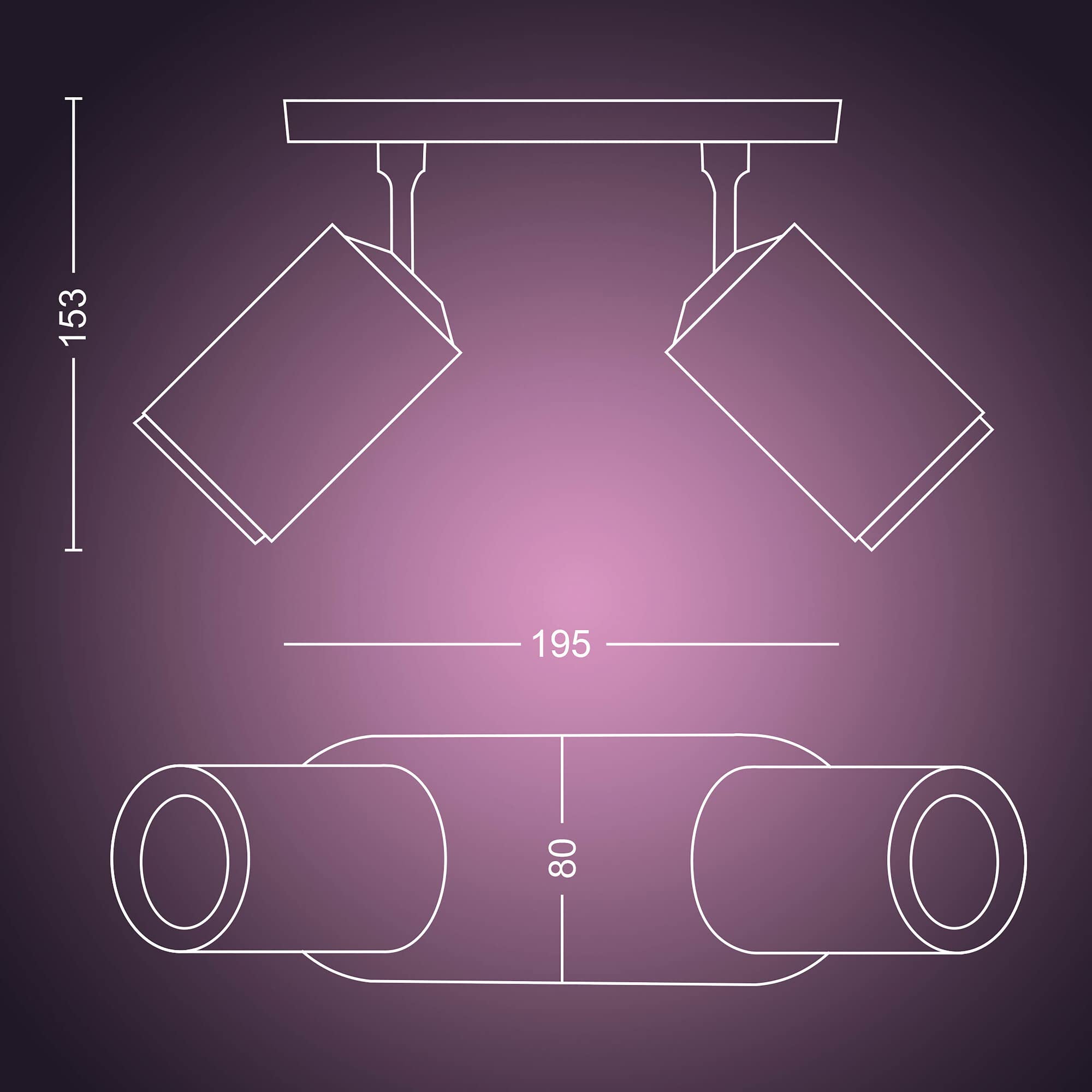 philips-hue-white-color-ambiance-fugato-spot-led-2x5-7w-blanc-bluetooth-compatib image 3