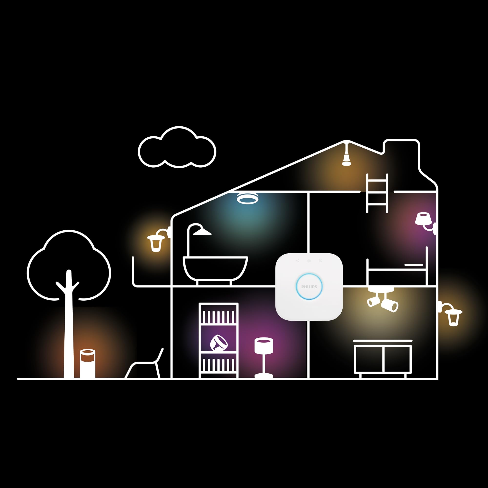 philips-hue-white-ambiance-gu10-pack-de-4-spots-connect-s-blanc-chaud-froid-r-gl image 7