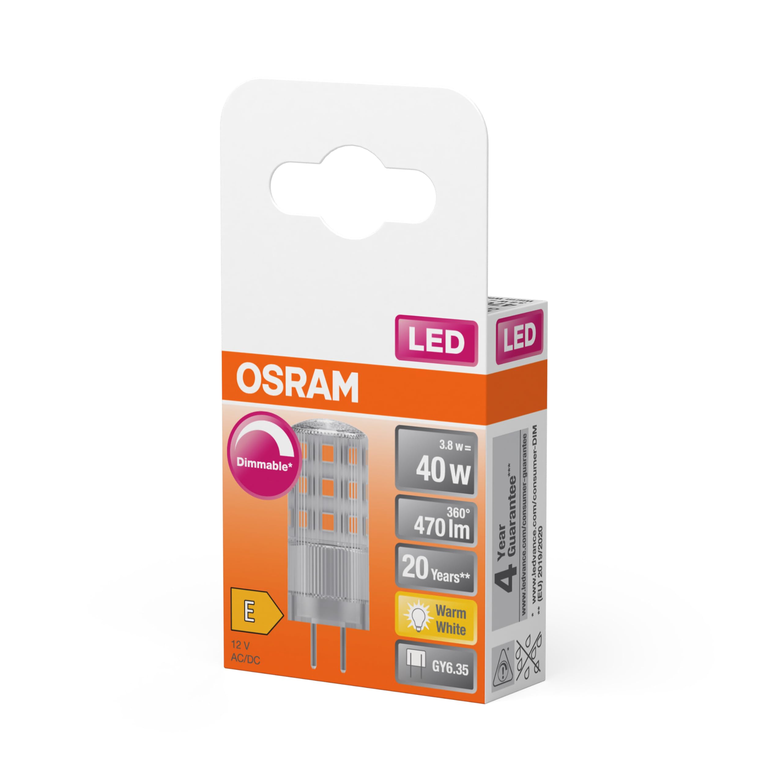 osram-led-star-pin-dimmable-gy6-35-ampoule-led-12-v-320-lumens-blanc-chaud-2700k image 2