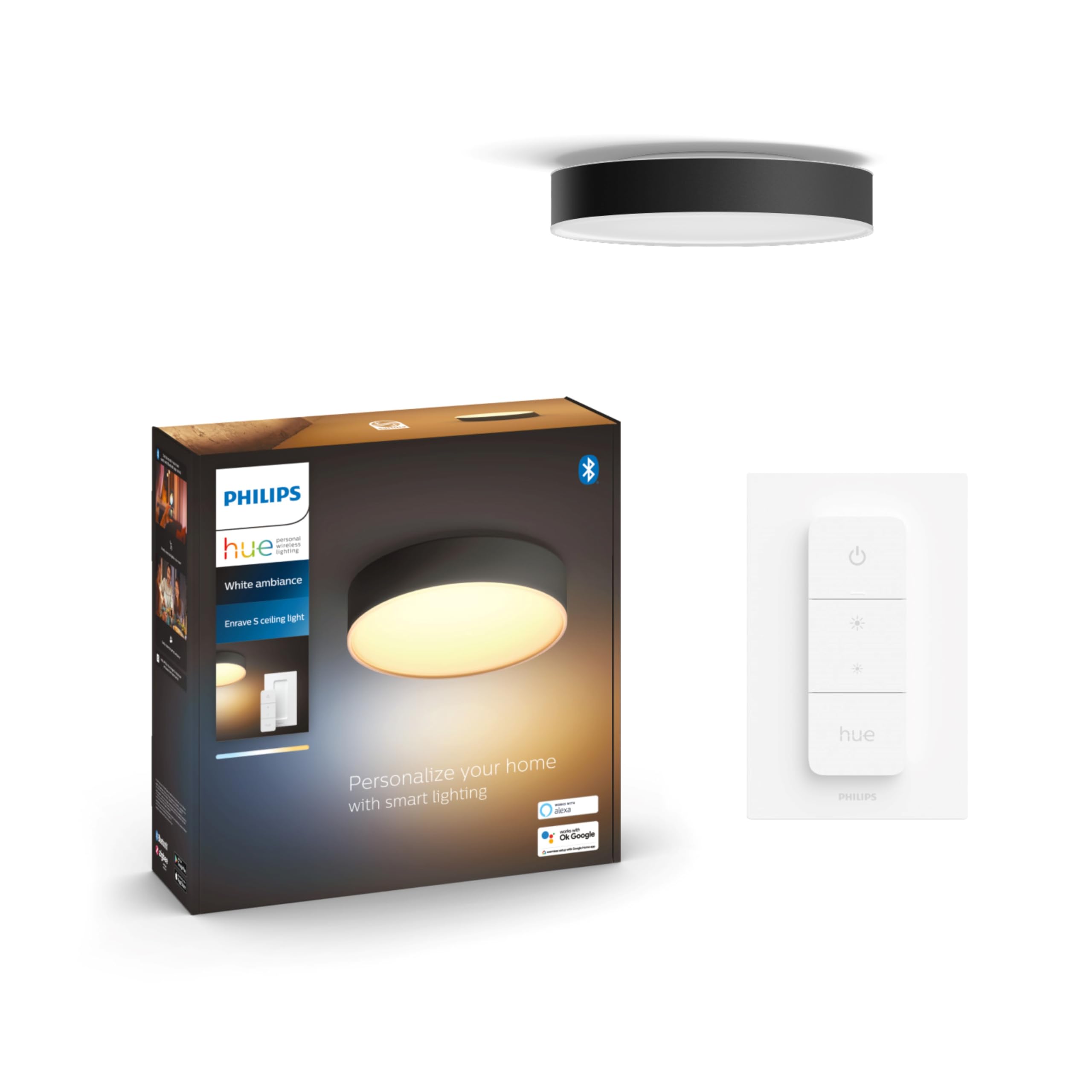 philips-hue-white-ambiance-enrave-xl-plafonnier-connect-blanc-variable-noir-blue image 3