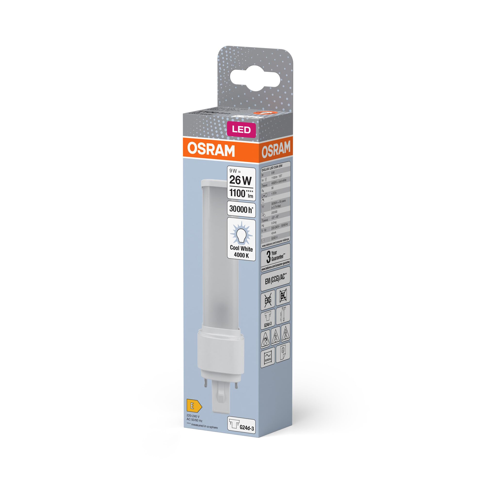 ledvance-osram-dulux-d-26-ampoule-led-g24d-3-9w-1100-lumens-blanc-froid-4000k-cu image 5
