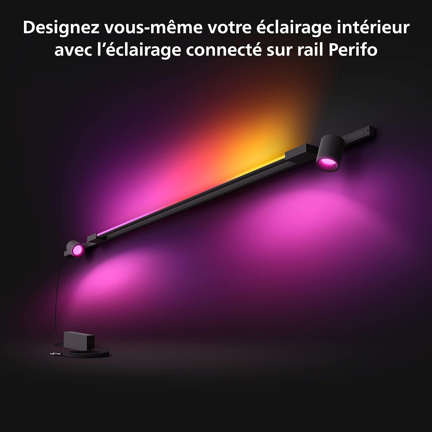 philips-hue-perifo-kit-d-clairage-sur-rail-mural-avec-2-spots-cylindriques-et-tu-2 image 3