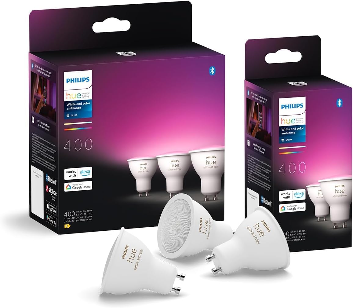philips-hue-white-color-ambiance-ampoule-led-gu10-connect-e-bluetooth-compatible image 2