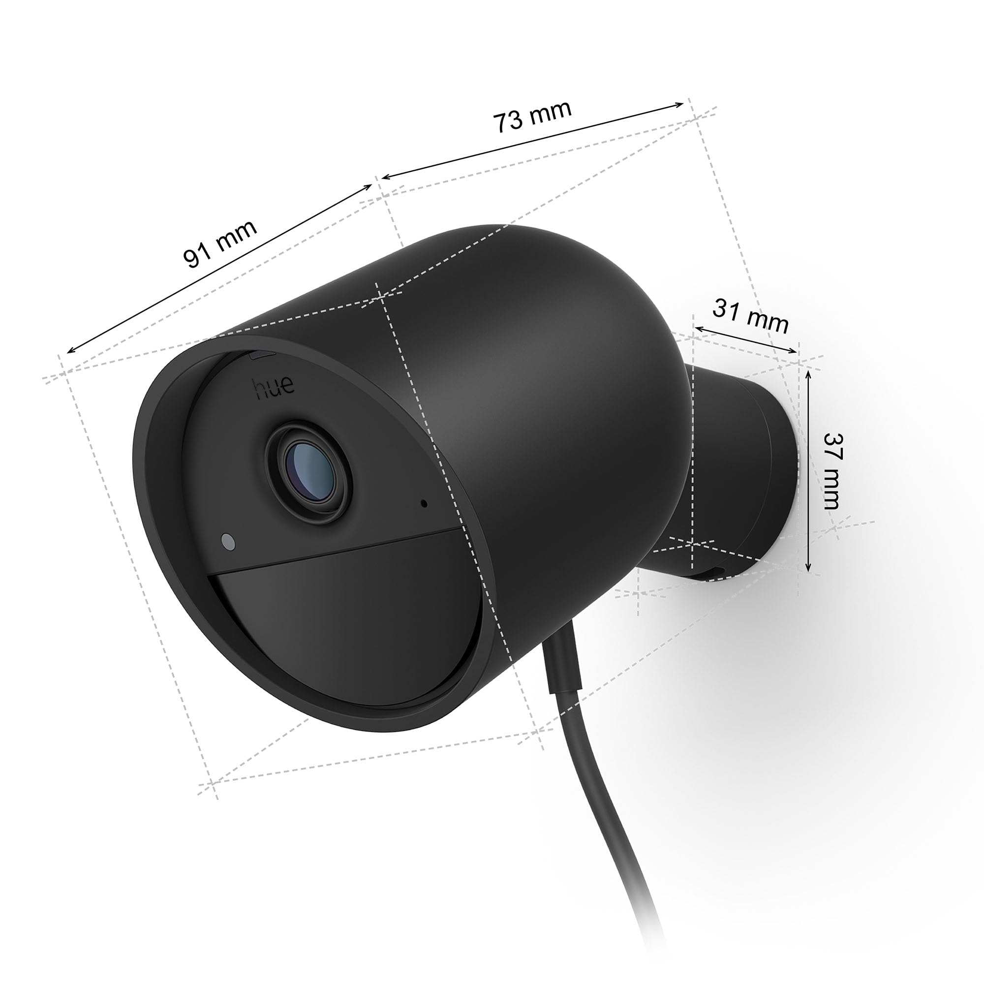 philips-hue-cam-ra-de-s-curit-filaire-intelligente-1080p-noire-int-rieur-ext-rie image 5