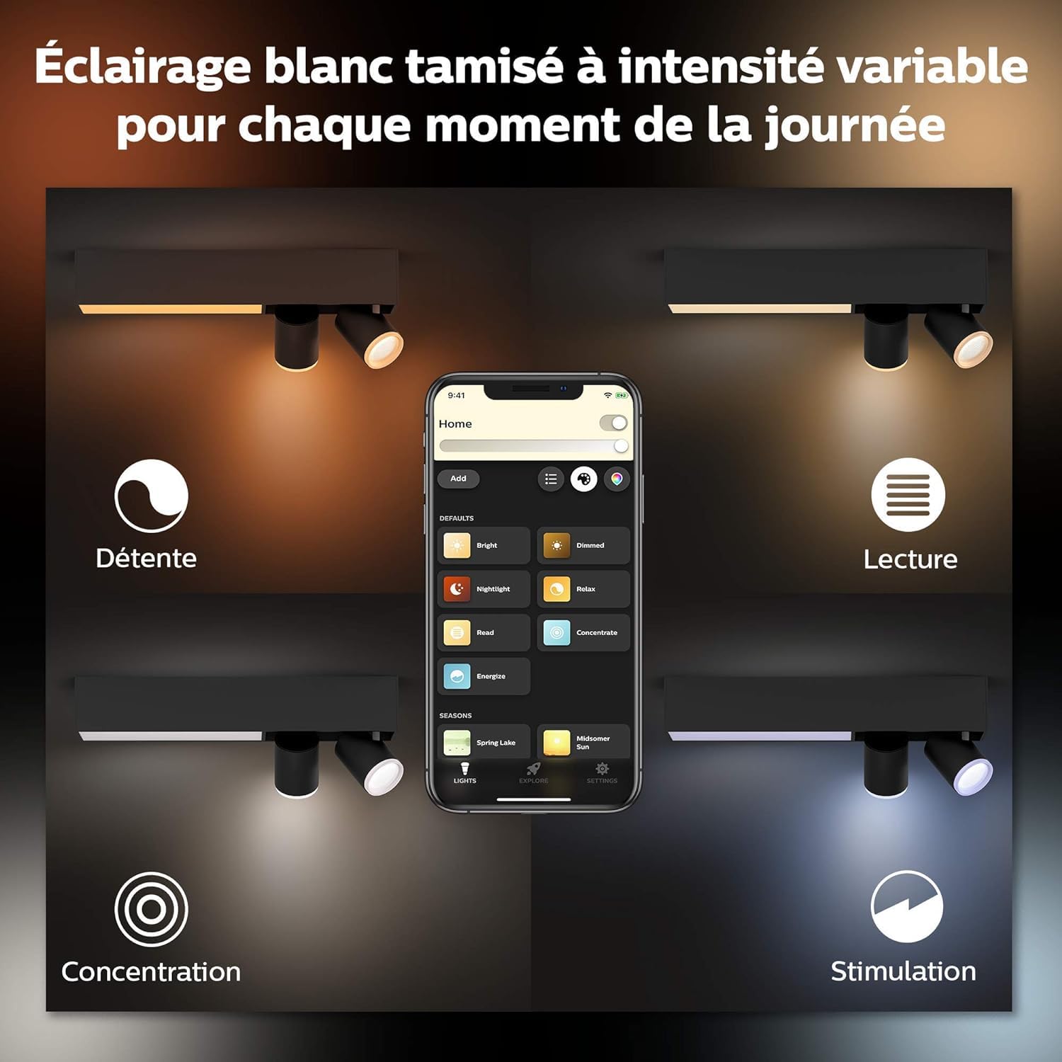 philips-hue-white-color-ambiance-centris-2-spots-encastr-s-plafond-blanc-bluetoo image 7