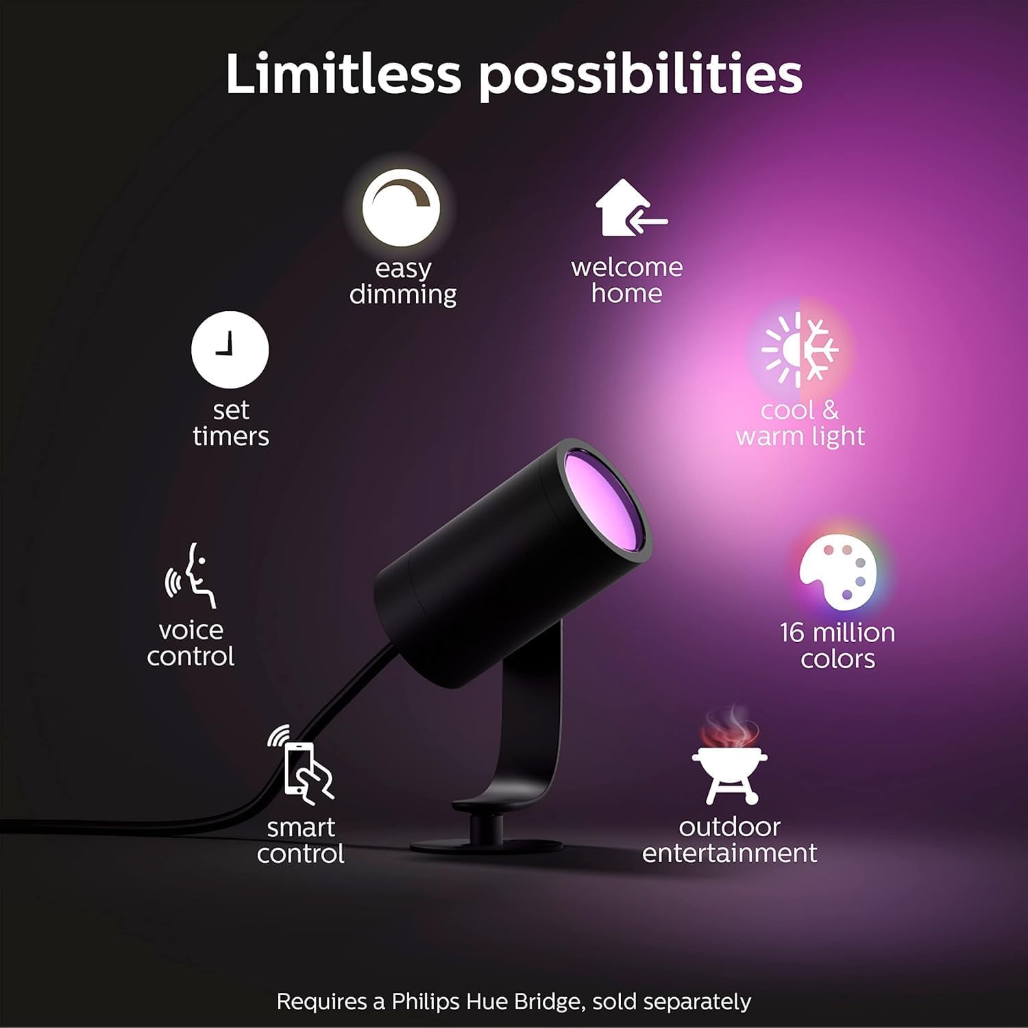 philips-hue-lily-outdoor-white-and-color-ambiance-kit-de-base-3-spots-led-connec image 6