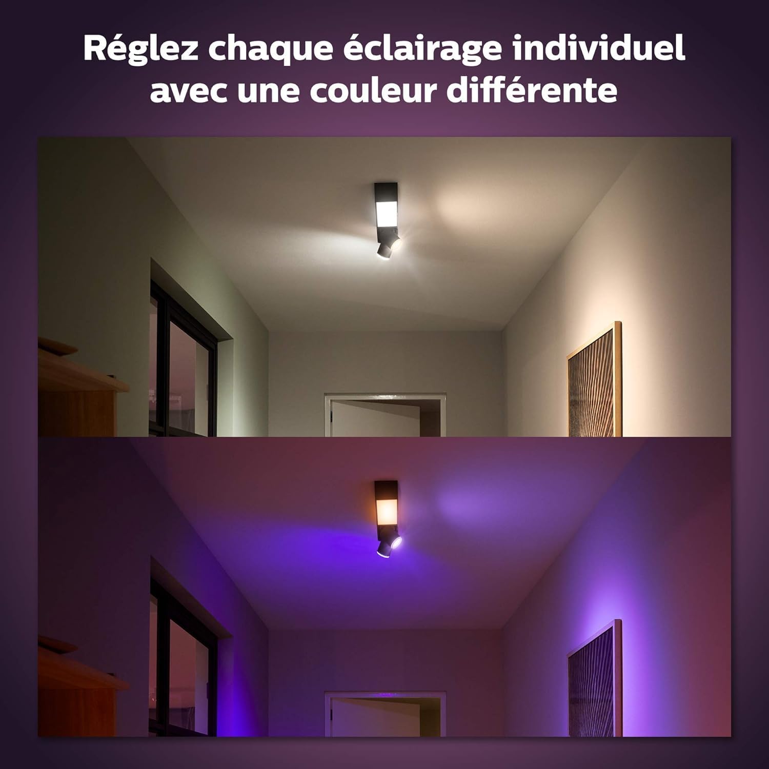 philips-hue-white-color-ambiance-centris-2-spots-encastr-s-plafond-blanc-bluetoo image 2