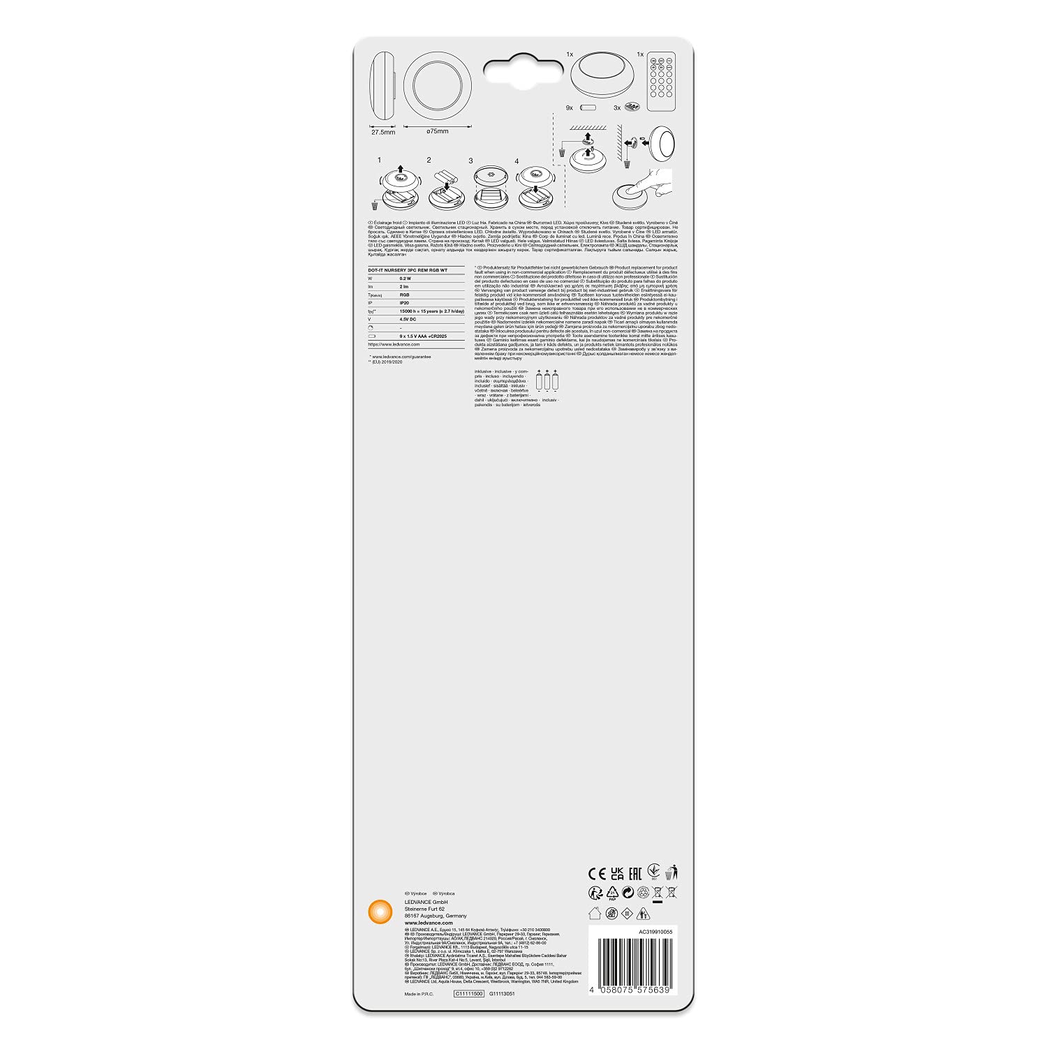 ledvance-veilleuse-led-touch-dim-3x-veilleuse-rgb-sur-piles-0-2w-2-lm-gradation- image 3