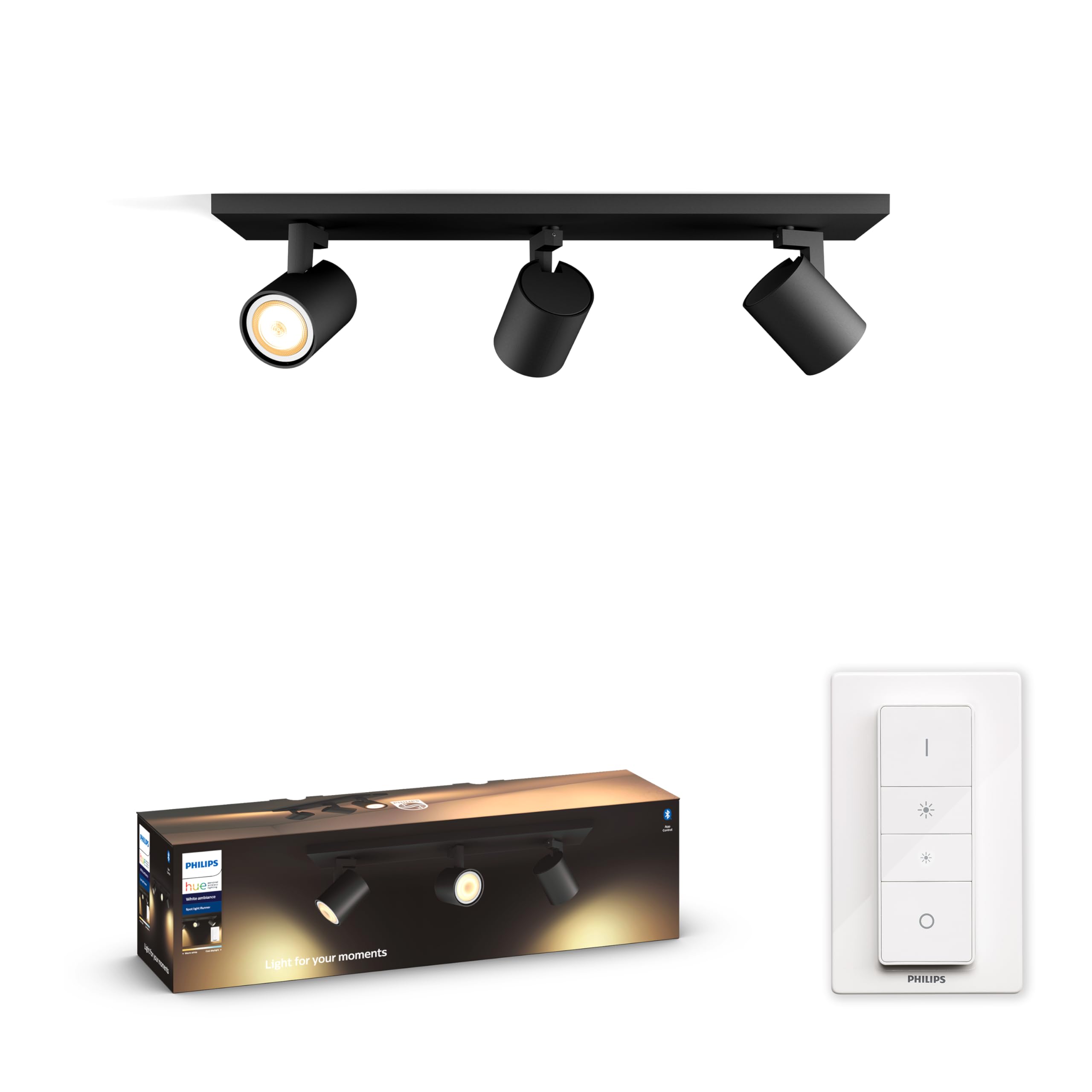 philips-hue-runner-1-spot-noir-white-ambiance-spot-led-encastr-gu10-1x5w-dimmabl image 8