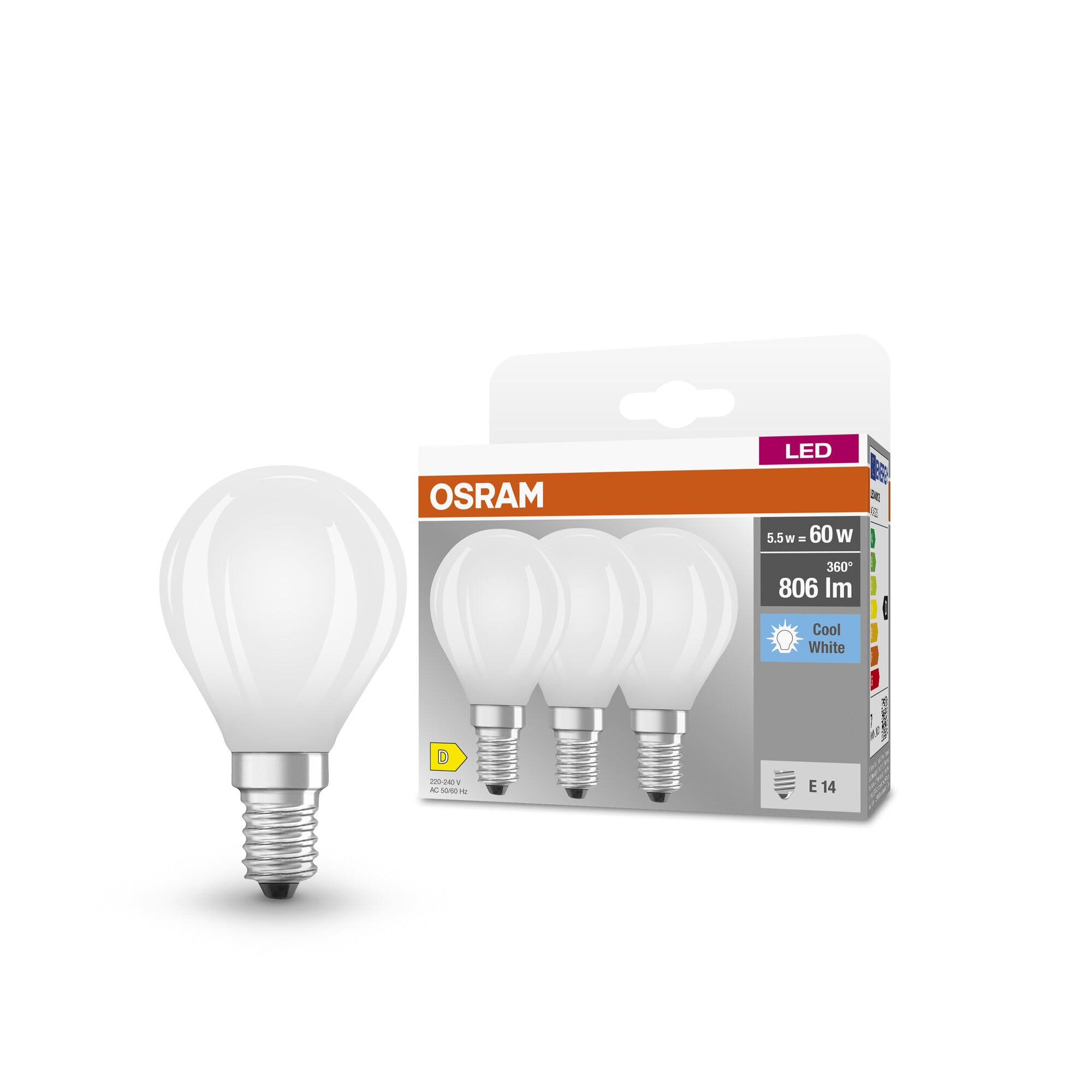 ledvance-osram-led-base-classic-p-lot-de-5-lampes-led-e14-bougie-4-w-quivalent-4 image 7