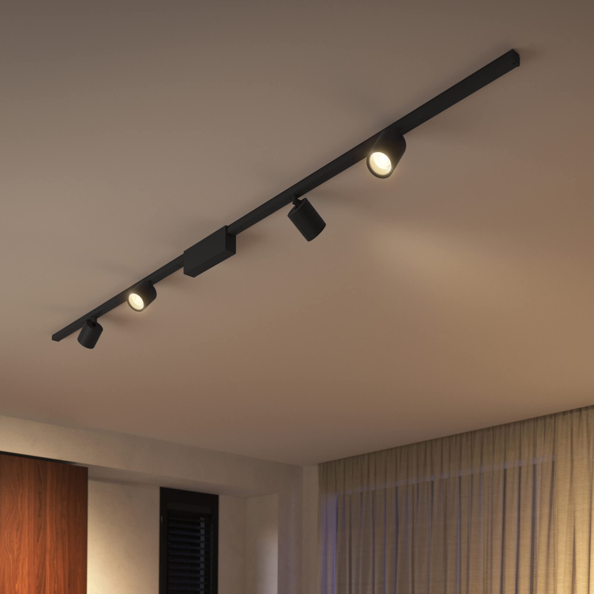 philips-hue-perifo-spot-cylindrique-noir-sur-rail-bluetooth-compatible-alexa-goo image 4