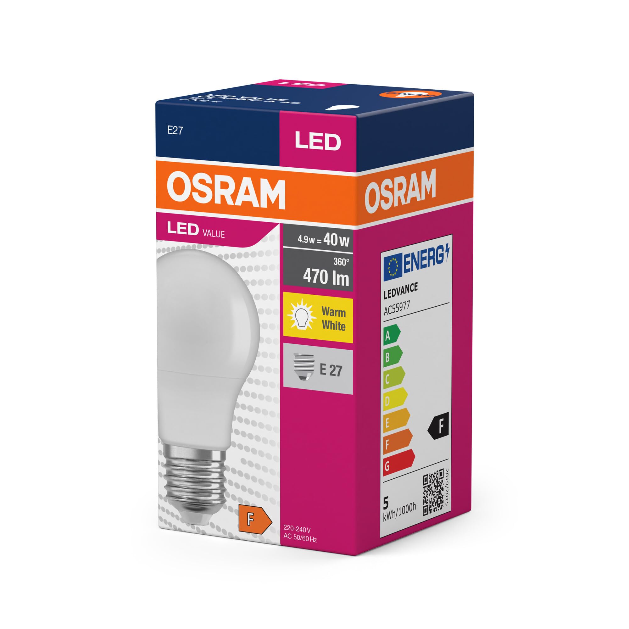 ledvance-led-classic-a40-ampoule-e27-culot-vis-blanc-chaud-2700-k-470-lumens-qui image 5