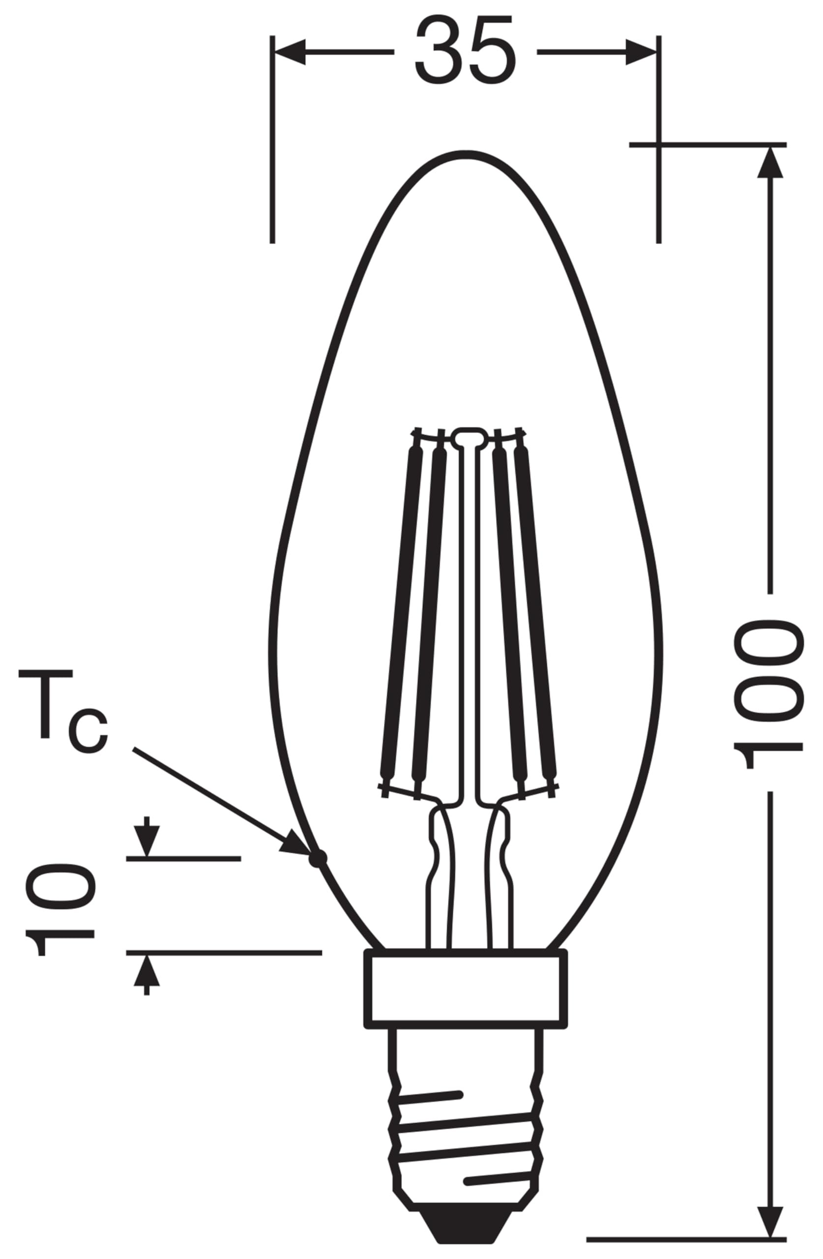 osram-led-filament-flamme-lot-de-3-ampoules-led-bougie-filament-culot-e14-4-w-qu image 7