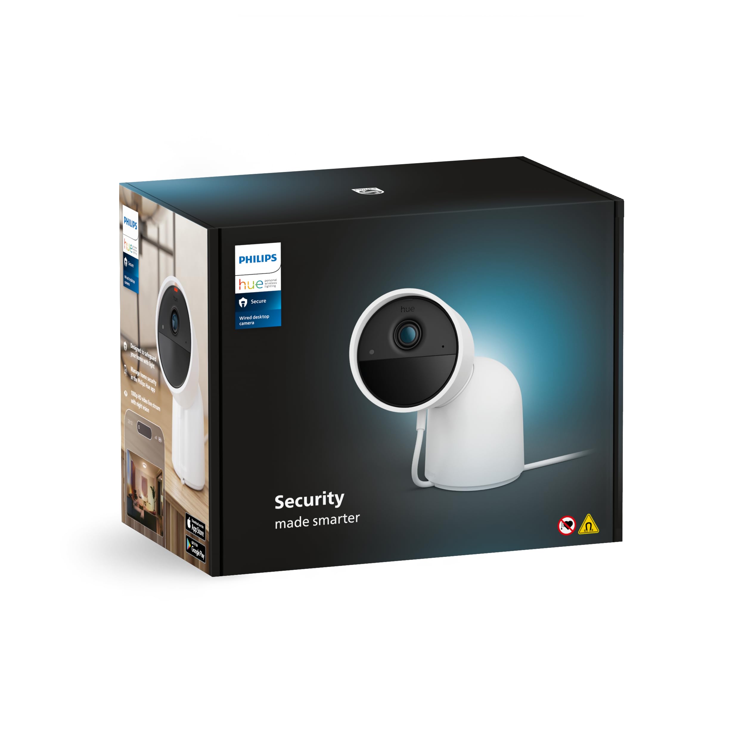 philips-hue-secure-cam-ra-de-s-curit-intelligente-filaire-1080p-int-rieur-ext-ri image 2
