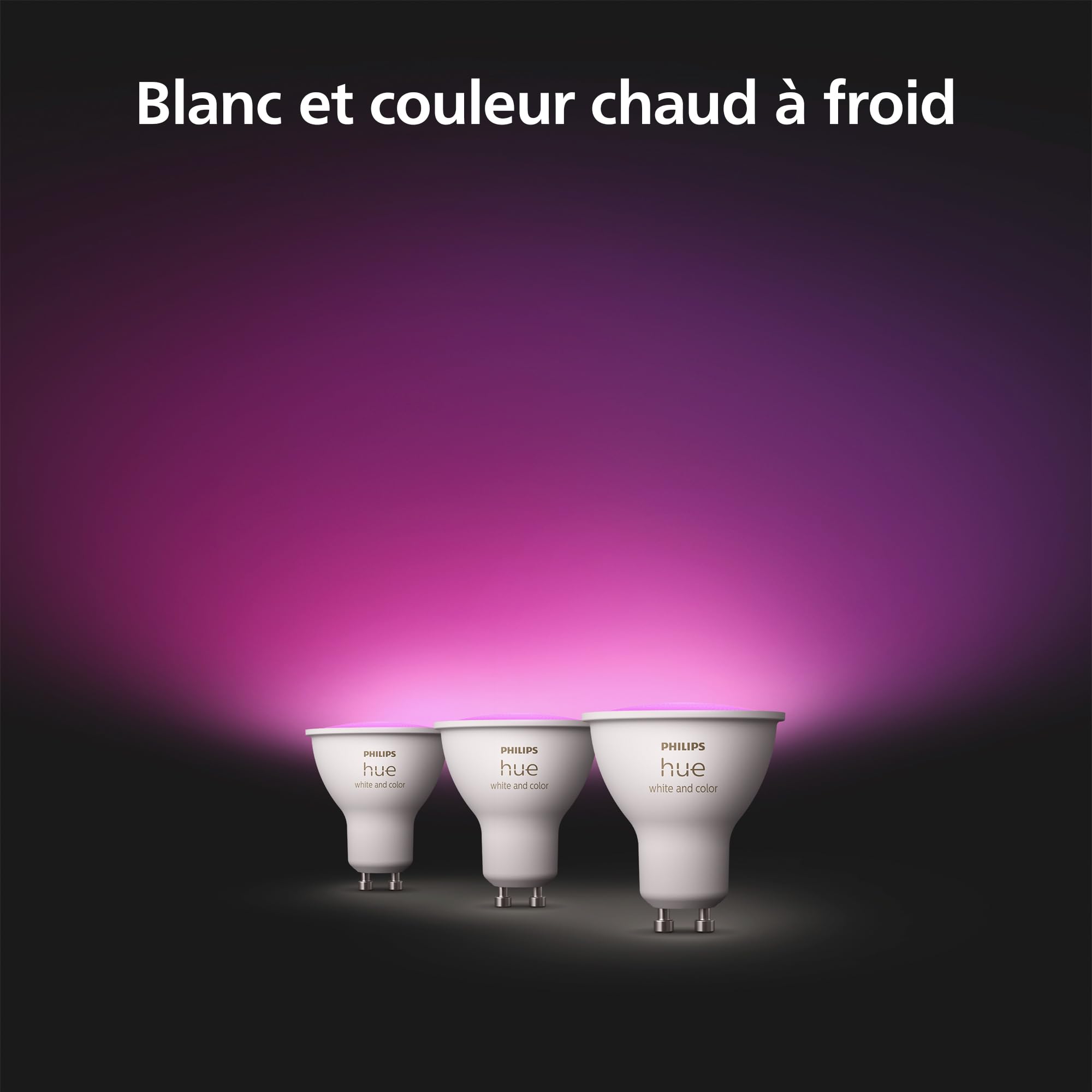 philips-hue-white-and-color-ambiance-ampoule-led-connect-e-gu10-pack-de-3-400-lu image 2