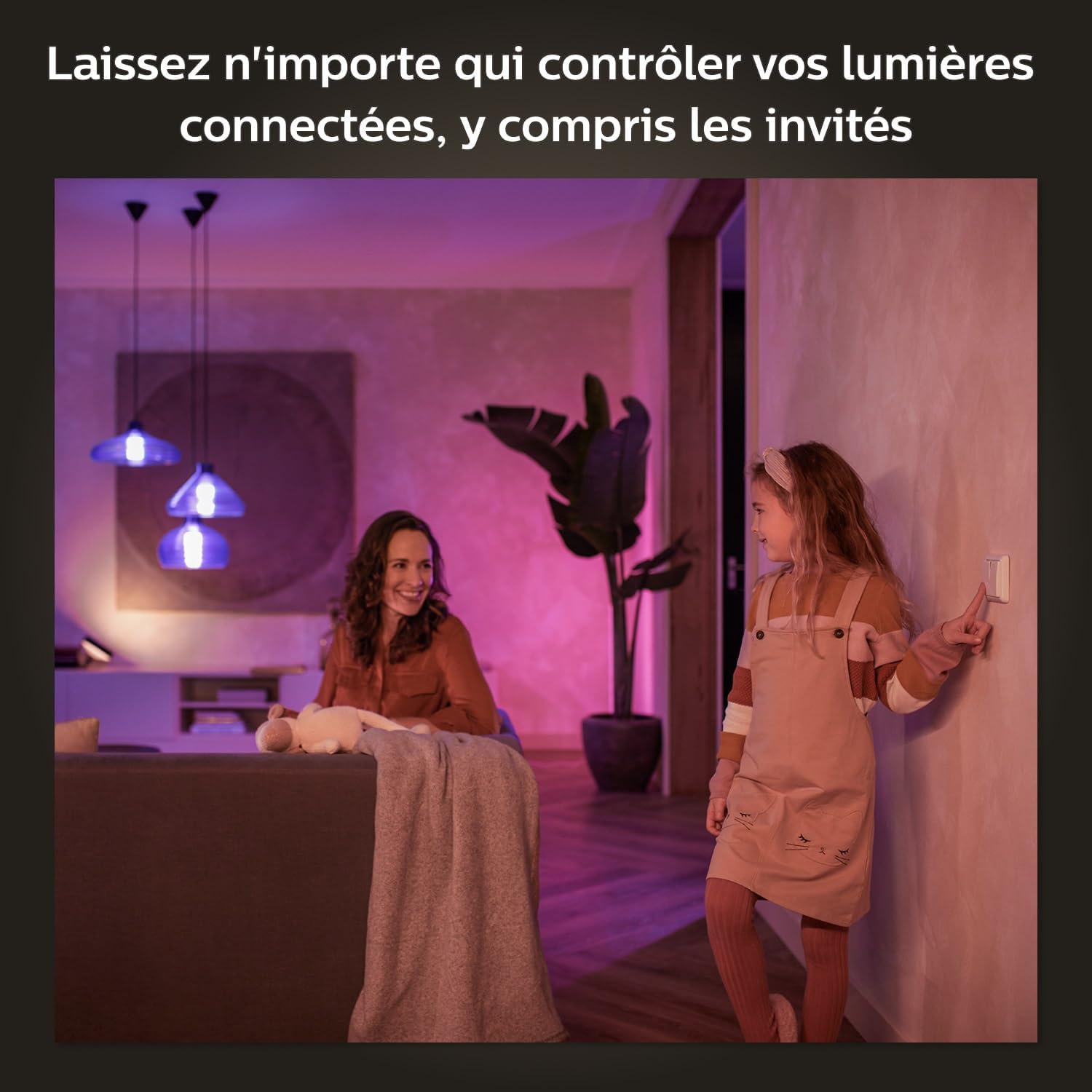 philips-hue-module-d-interrupteur-mural-blanc-utilise-vos-interrupteurs-existant image 3