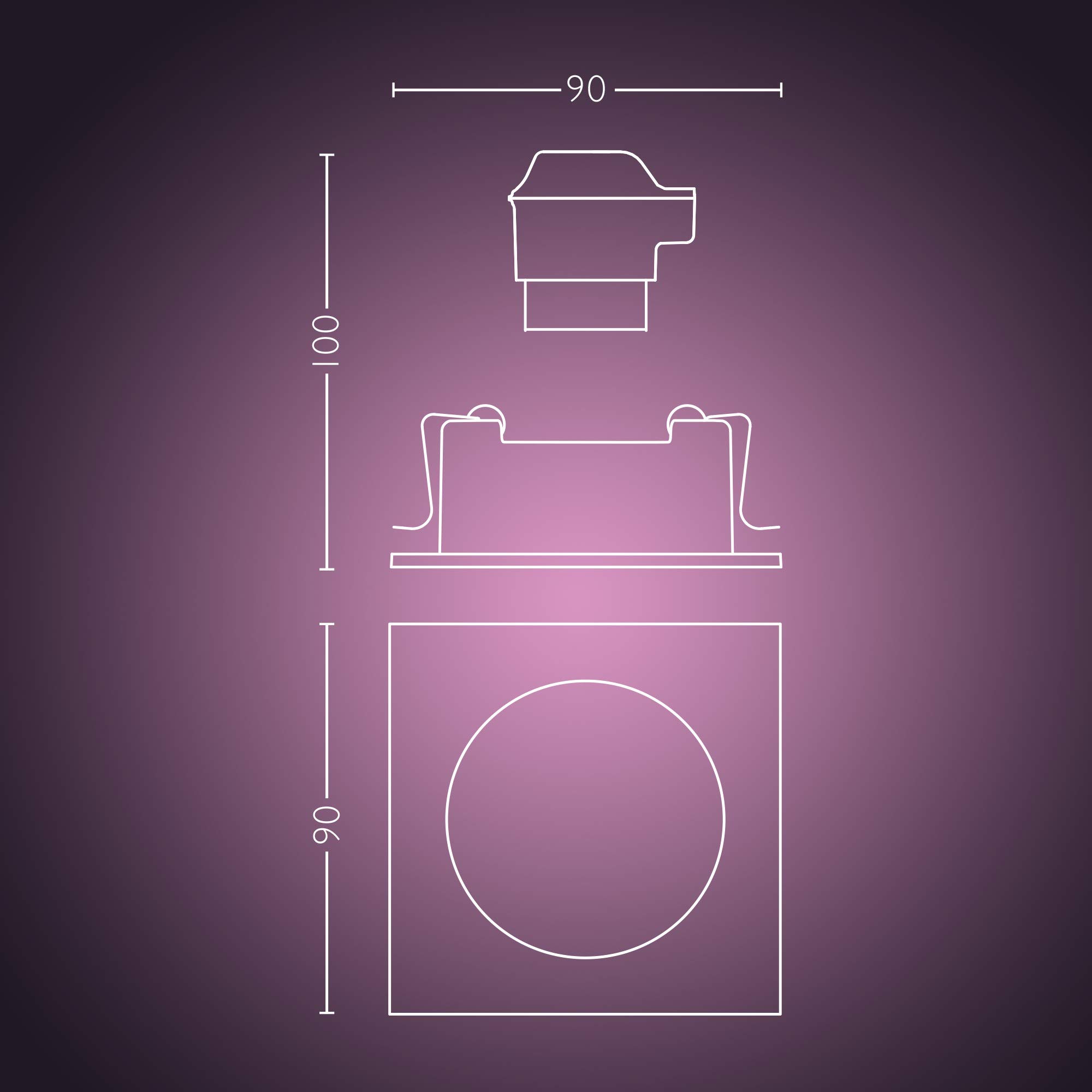 philips-hue-centura-spot-led-encastr-carr-white-color-ambiance-aluminium-bluetoo image 3