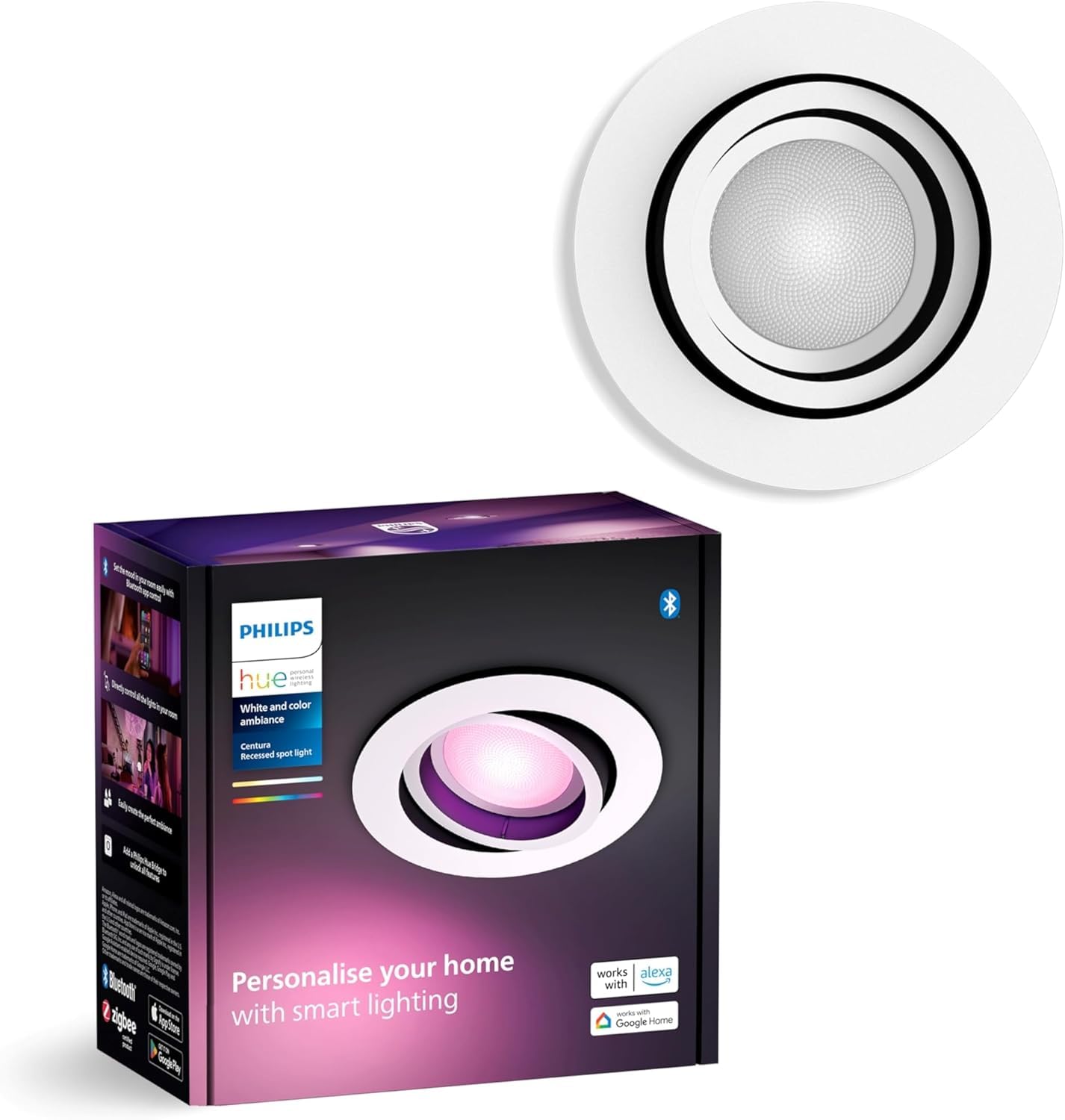philips-hue-white-color-ambiance-centura-pack-de-3-spots-encastr-s-ronds-plafonn image 8