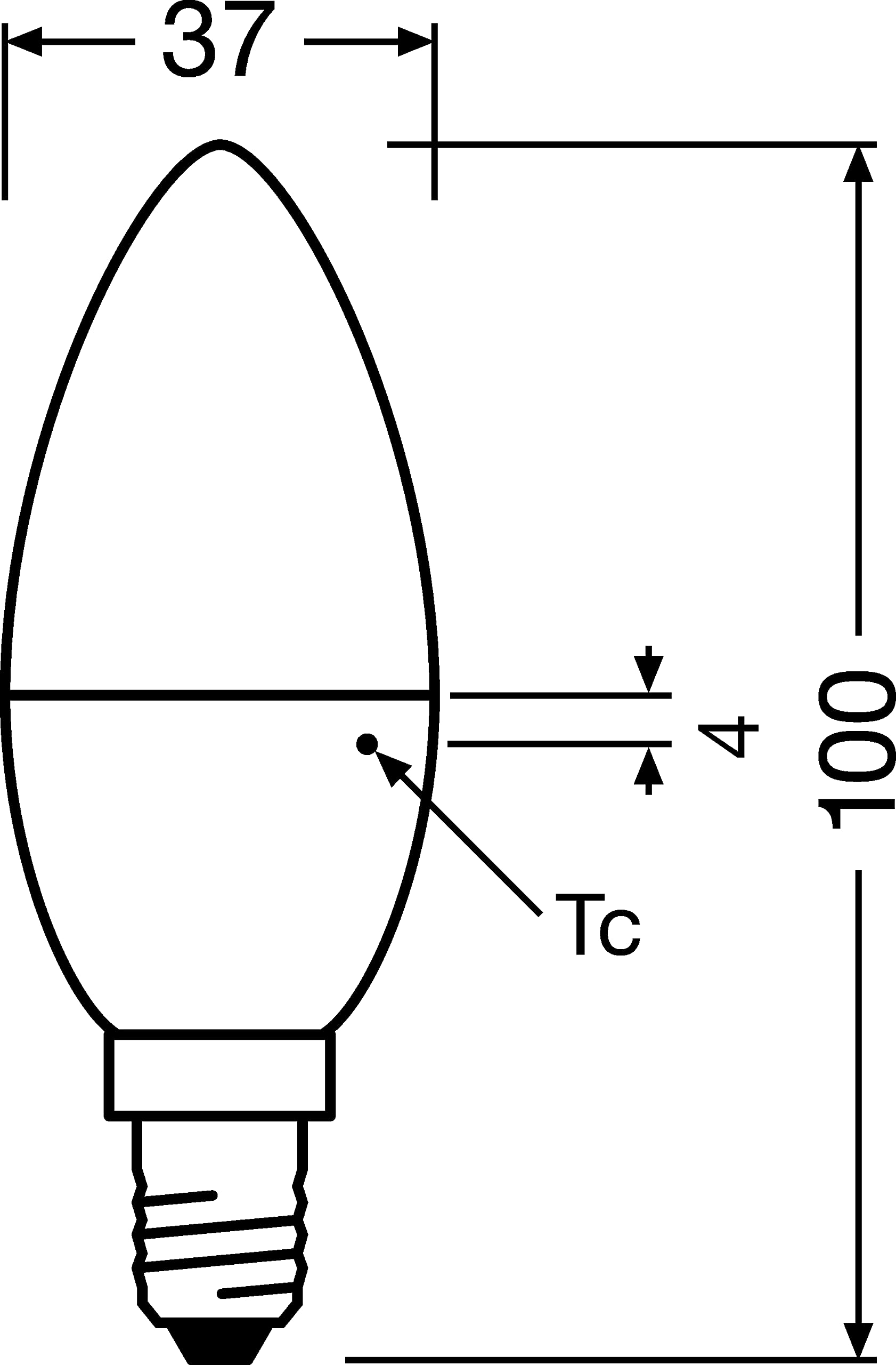 ledvance-osram-led-base-classic-b40-ampoule-bougie-filament-e14-d-polie-470-lm-b image 3