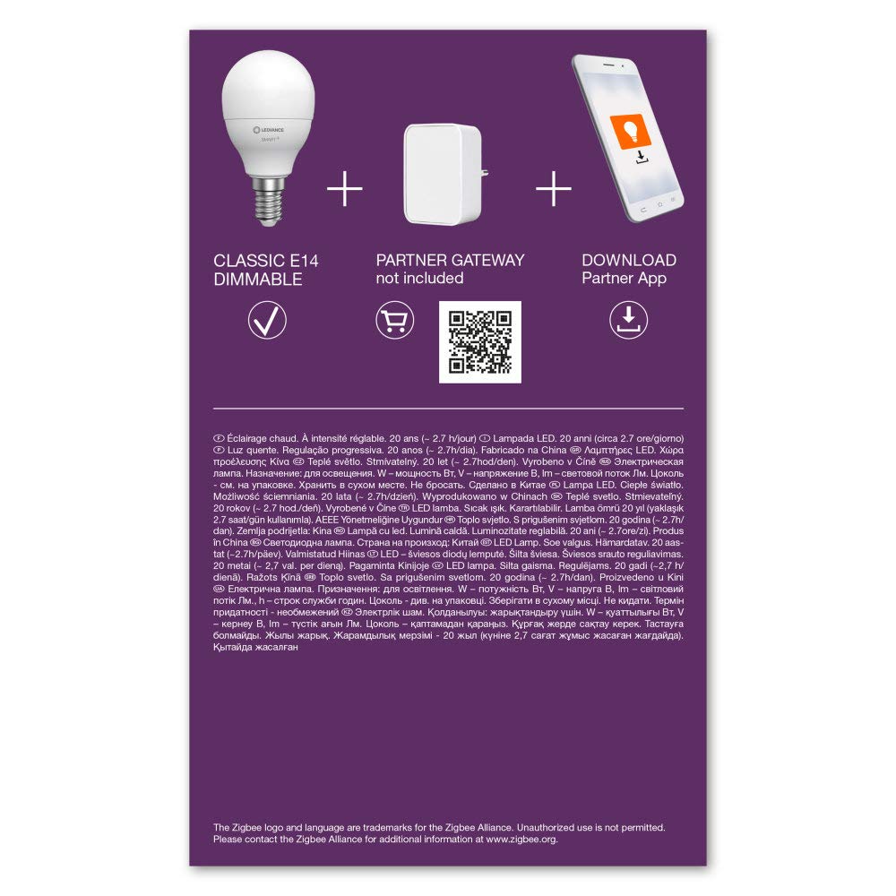 ledvance-smart-mini-lot-de-4-ampoules-led-connect-es-e14-dimmables-zigbee-blanc- image 4