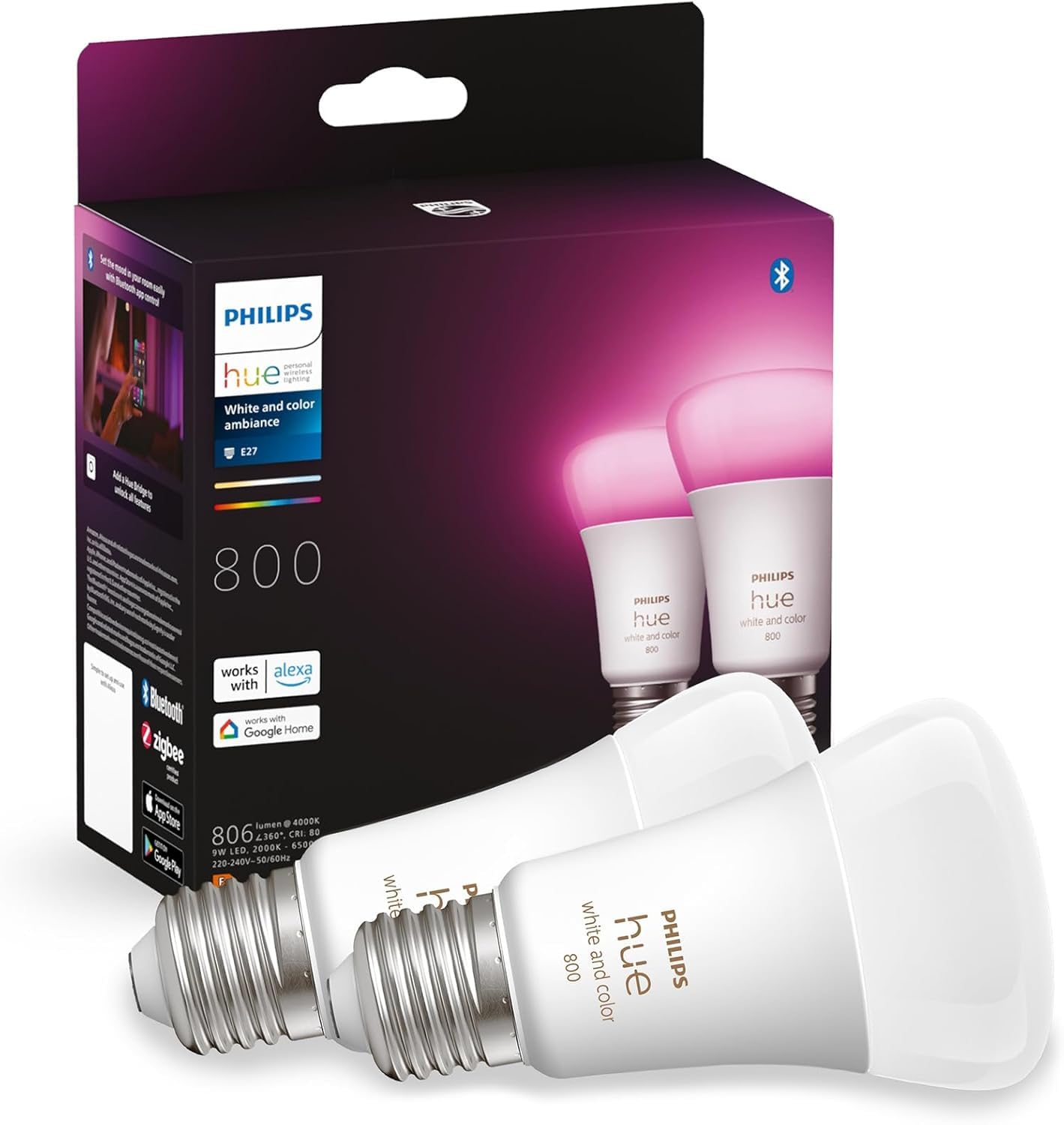 philips-hue-white-and-color-ambiance-kit-de-d-marrage-2-ampoules-led-connect-es- image 2