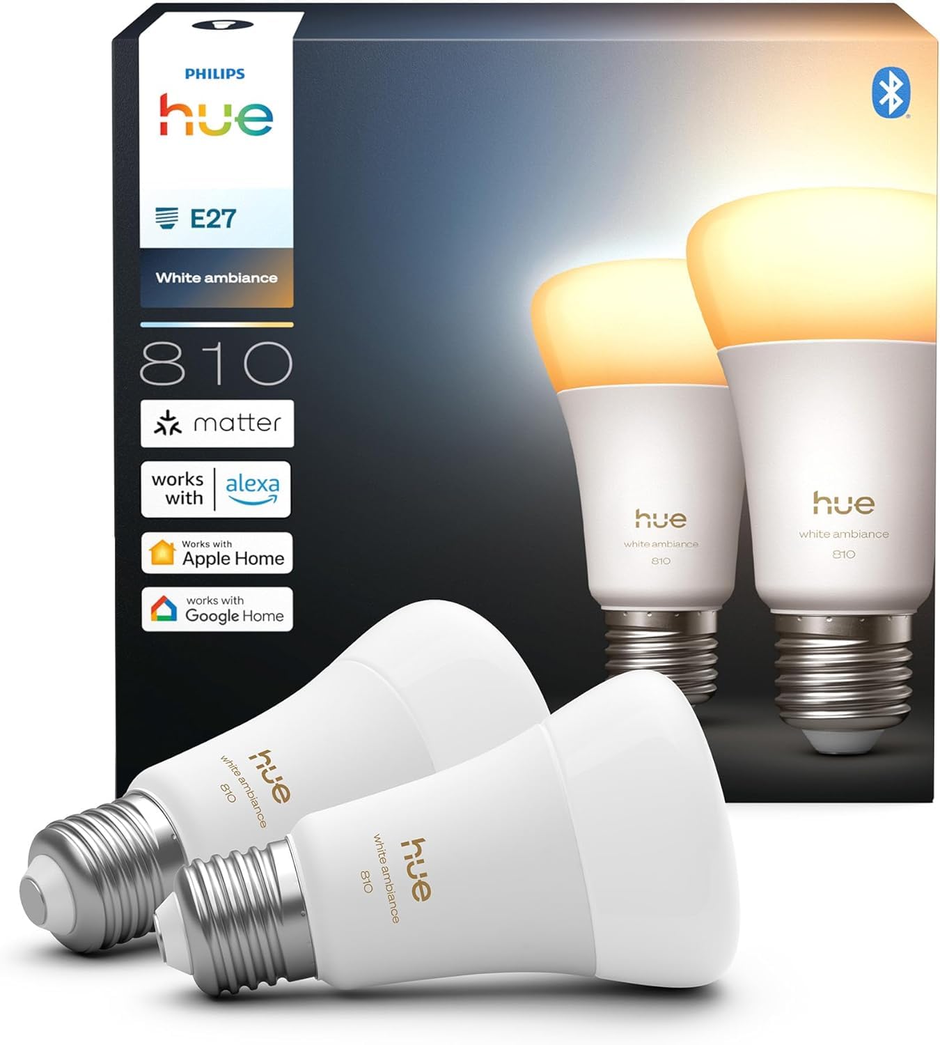 philips-hue-white-ambiance-a60-e27-pack-de-2-ampoules-connect-es-spectre-complet image 1