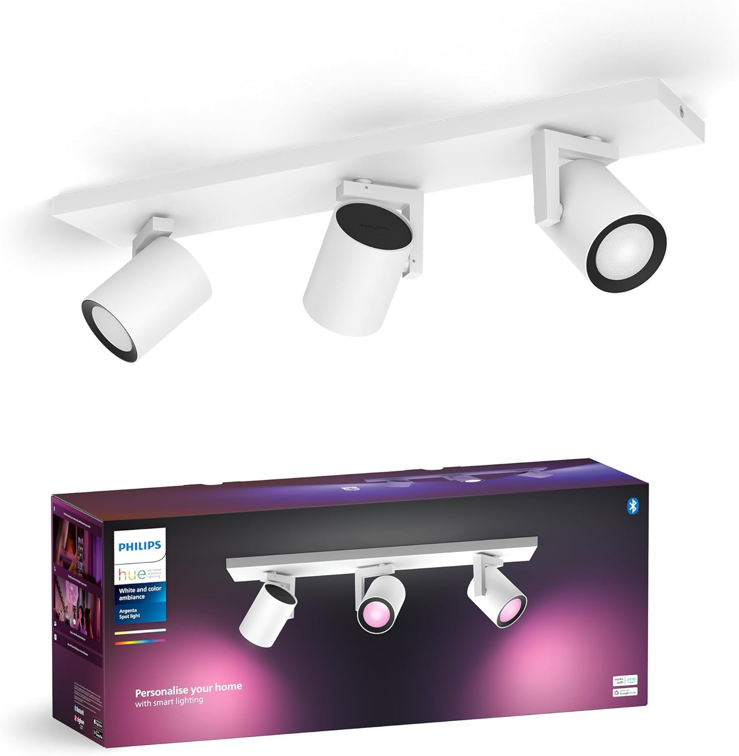 philips-hue-white-color-ambiance-plafonnier-argenta-3-spots-led-orientables-et-g image 1