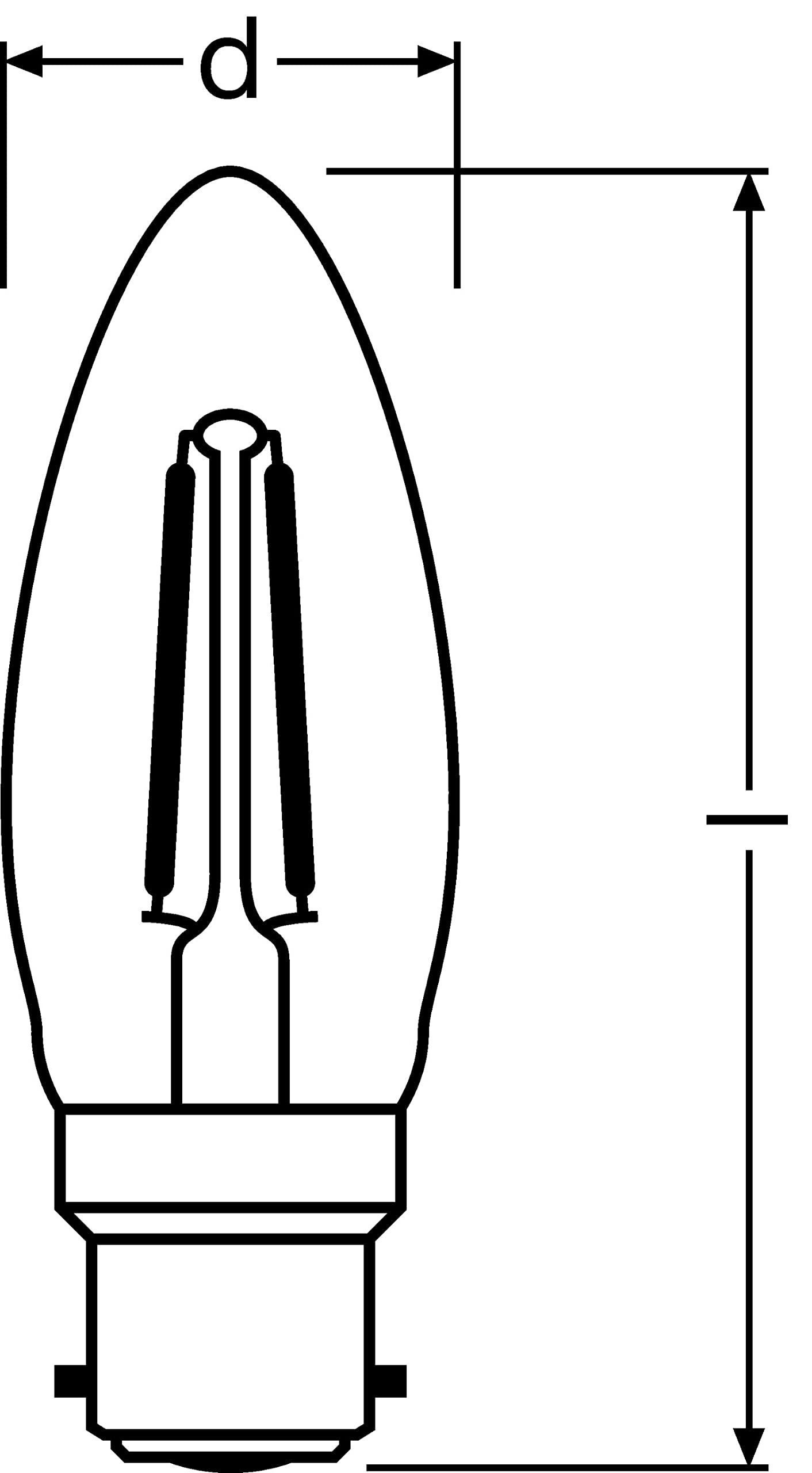 ledvance-osram-led-star-classic-b25-ampoule-led-filament-clair-forme-bougie-culo image 2