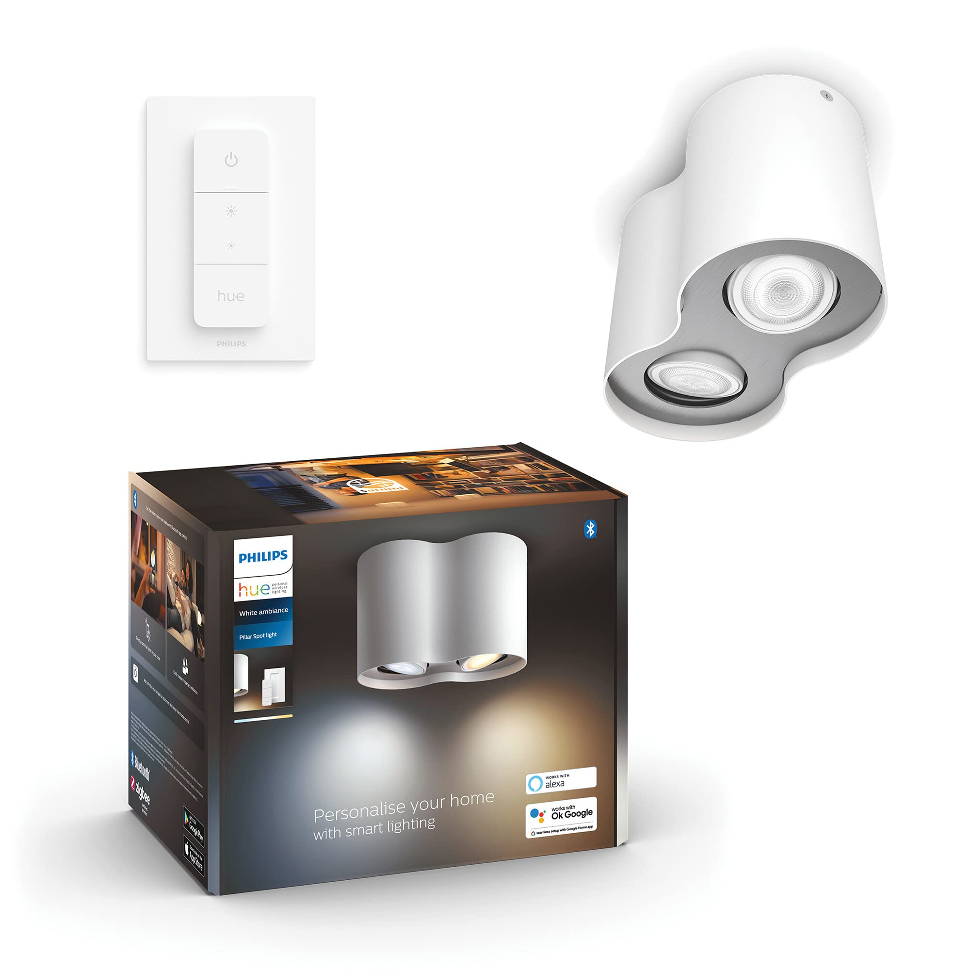 philips-hue-white-ambiance-pillar-spot-double-2x5-5w-bluetooth-avec-t-l-commande image 5