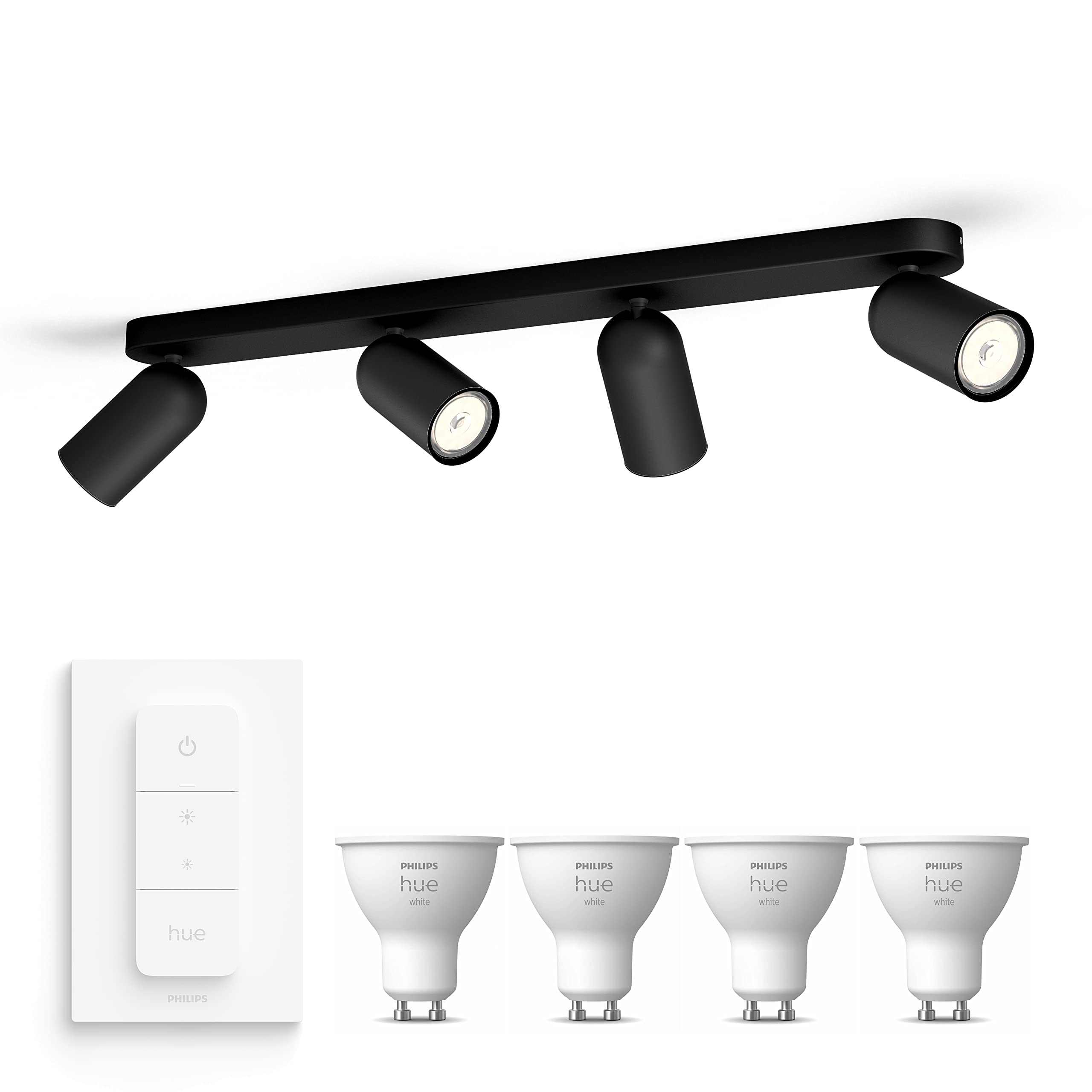 philips-hue-pongee-spot-en-saillie-noir-4-points-lumineux-gu10-hue-white-lumi-re image 1