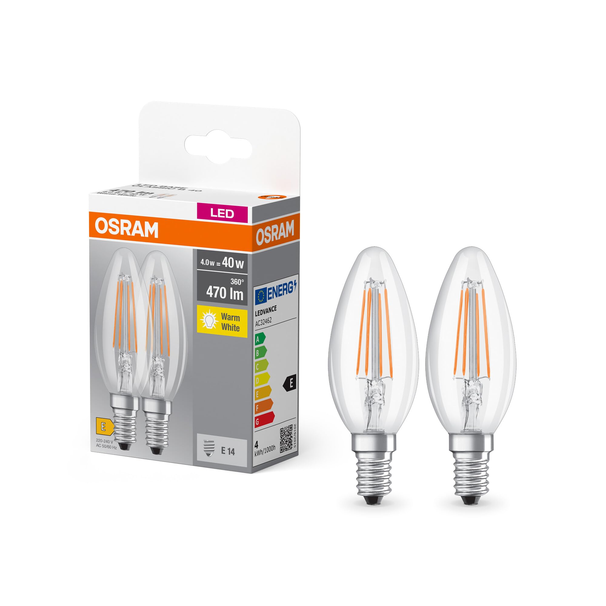 ledvance-osram-led-base-classic-p-lot-de-5-lampes-led-e14-bougie-4-w-quivalent-4 image 6