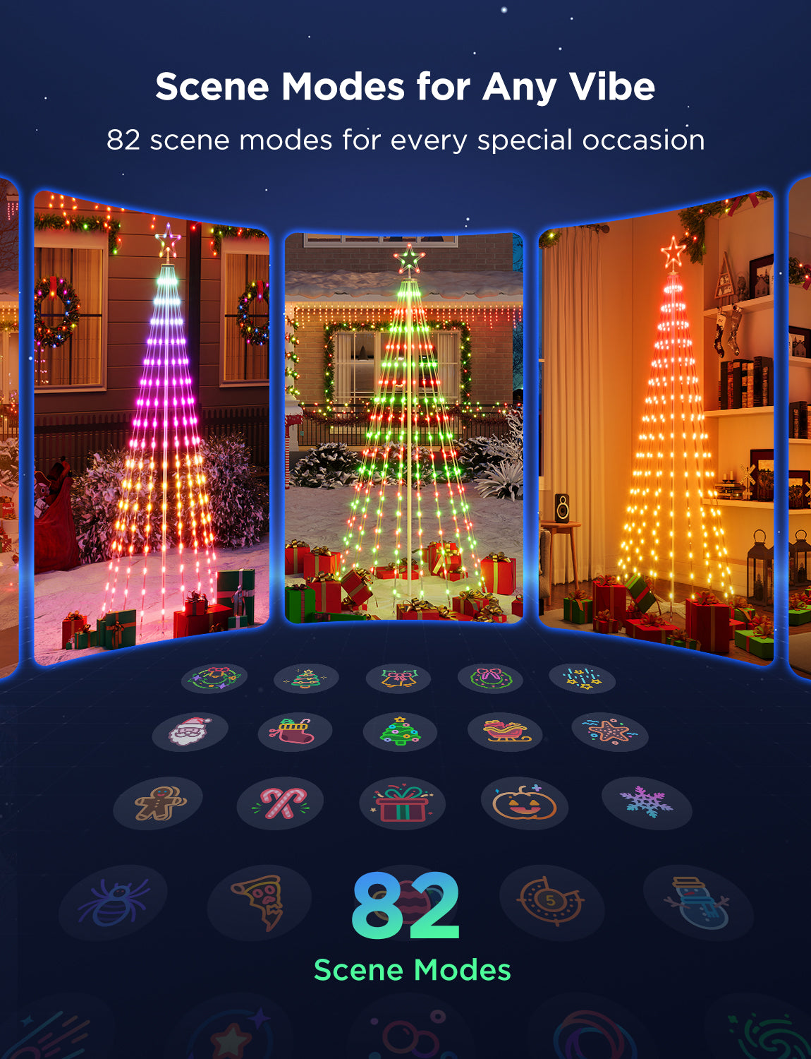 govee-cone-tree-lights-sapin-lumineux-c-ne-rgbic-66-modes-reconditionn image 2