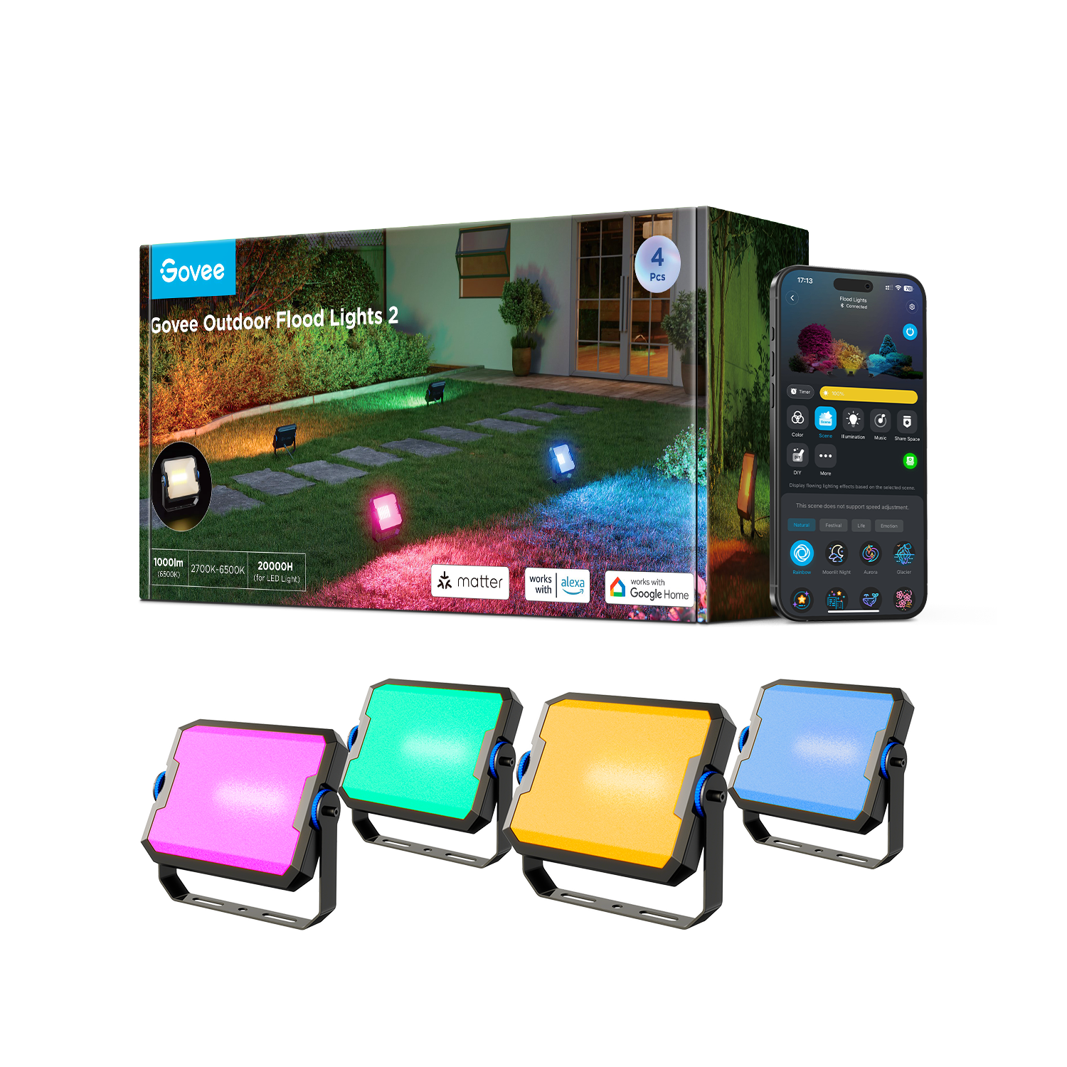 govee-outdoor-flood-lights-2-projecteurs-ext-rieurs-rgb-intelligents-16-millions image 1