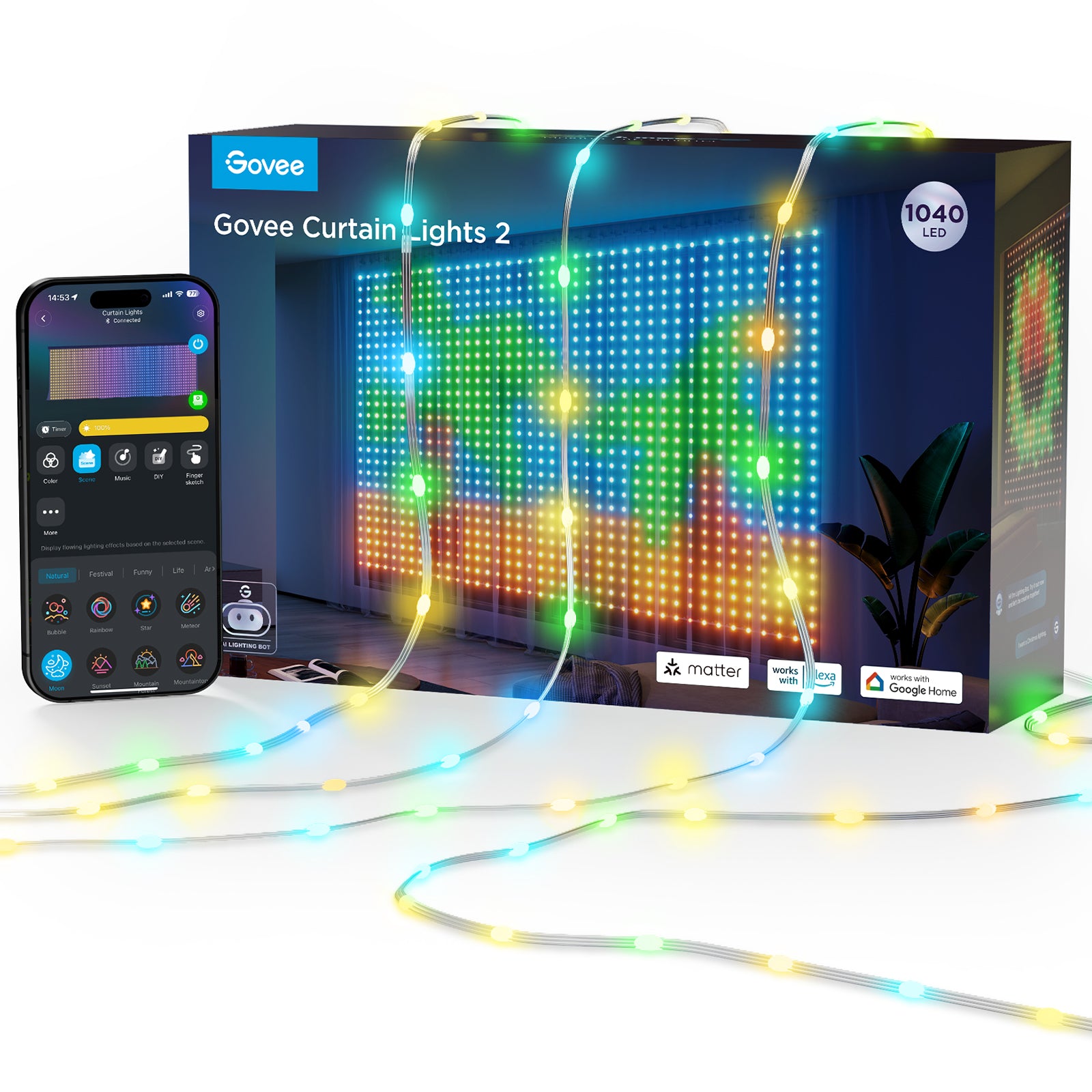 govee-curtain-lights-2-reconditionn-rideau-lumineux-led-intelligent-200-sc-nes-e image 2