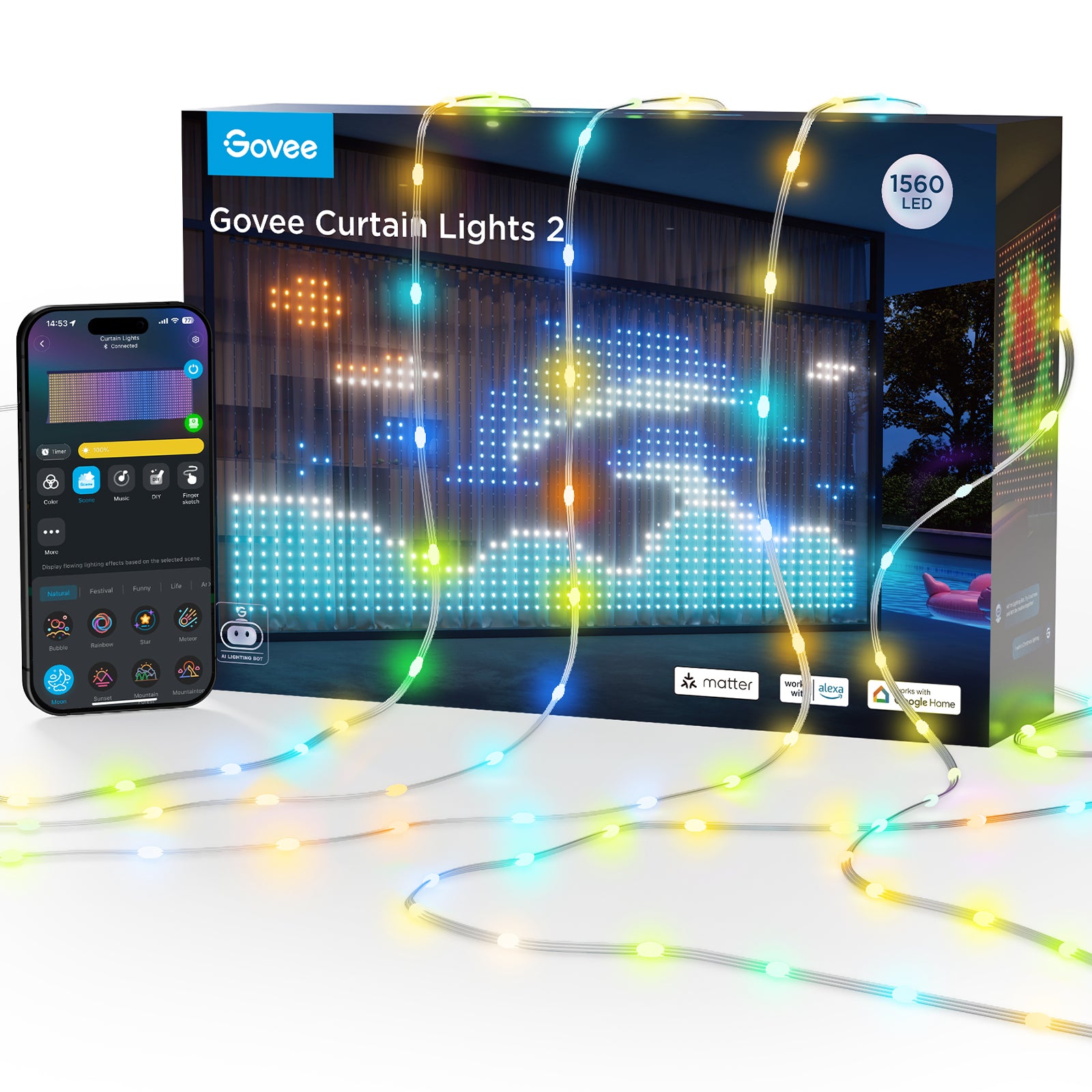 govee-curtain-lights-2-reconditionn-rideau-lumineux-led-intelligent-200-sc-nes-e image 3