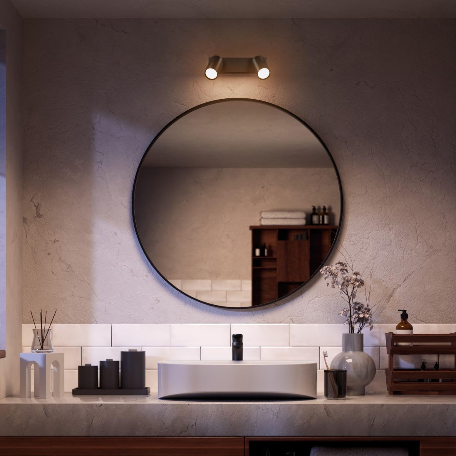 philips-hue-idris-spot-en-saillie-salle-de-bains-noir-2-points-gu10-white-and-co image 4