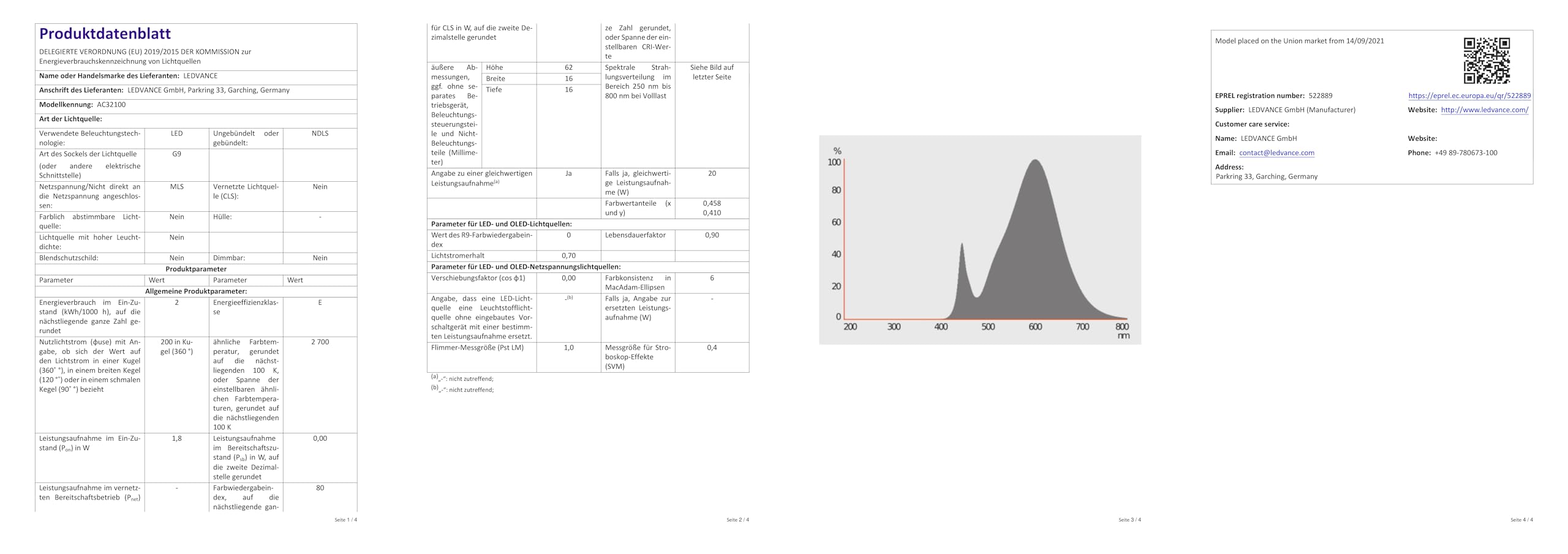 ledvance-osram-led-star-special-pin-gl20-ampoules-led-g9-verre-blanc-chaud-2700k image 4