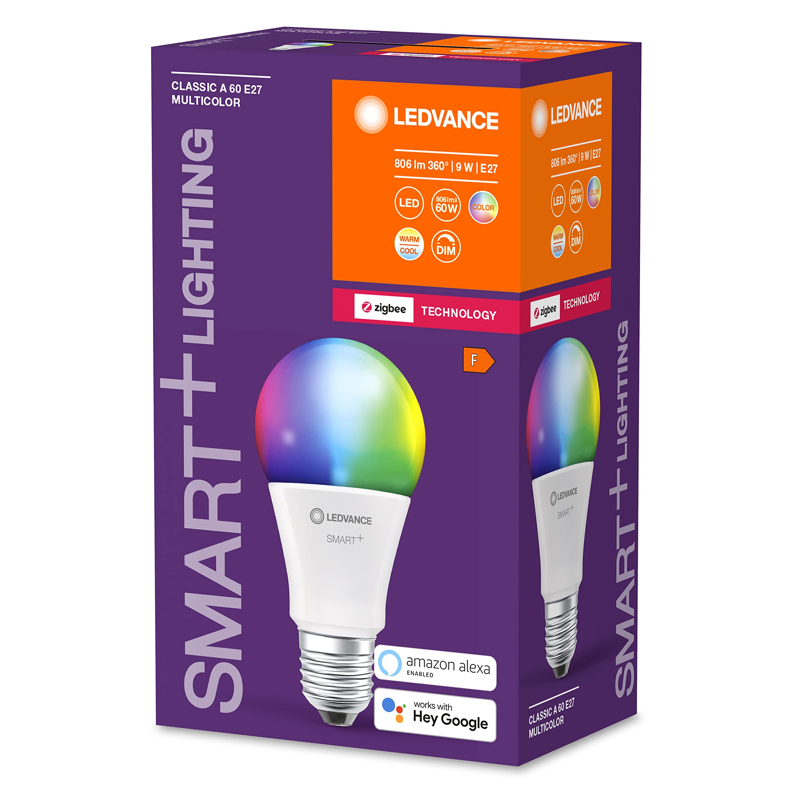 ledvance-lampe-led-intelligente-smart-zigbee-a60-e27-9w-rgbw-806-lm-dimmable-pac image 6